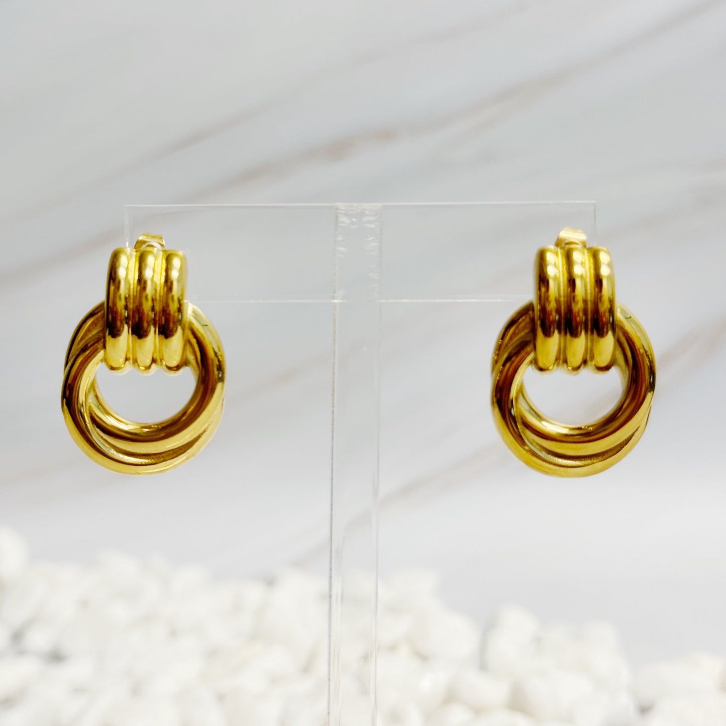 Golden Knocker Earrings by Ellisonyoung.com