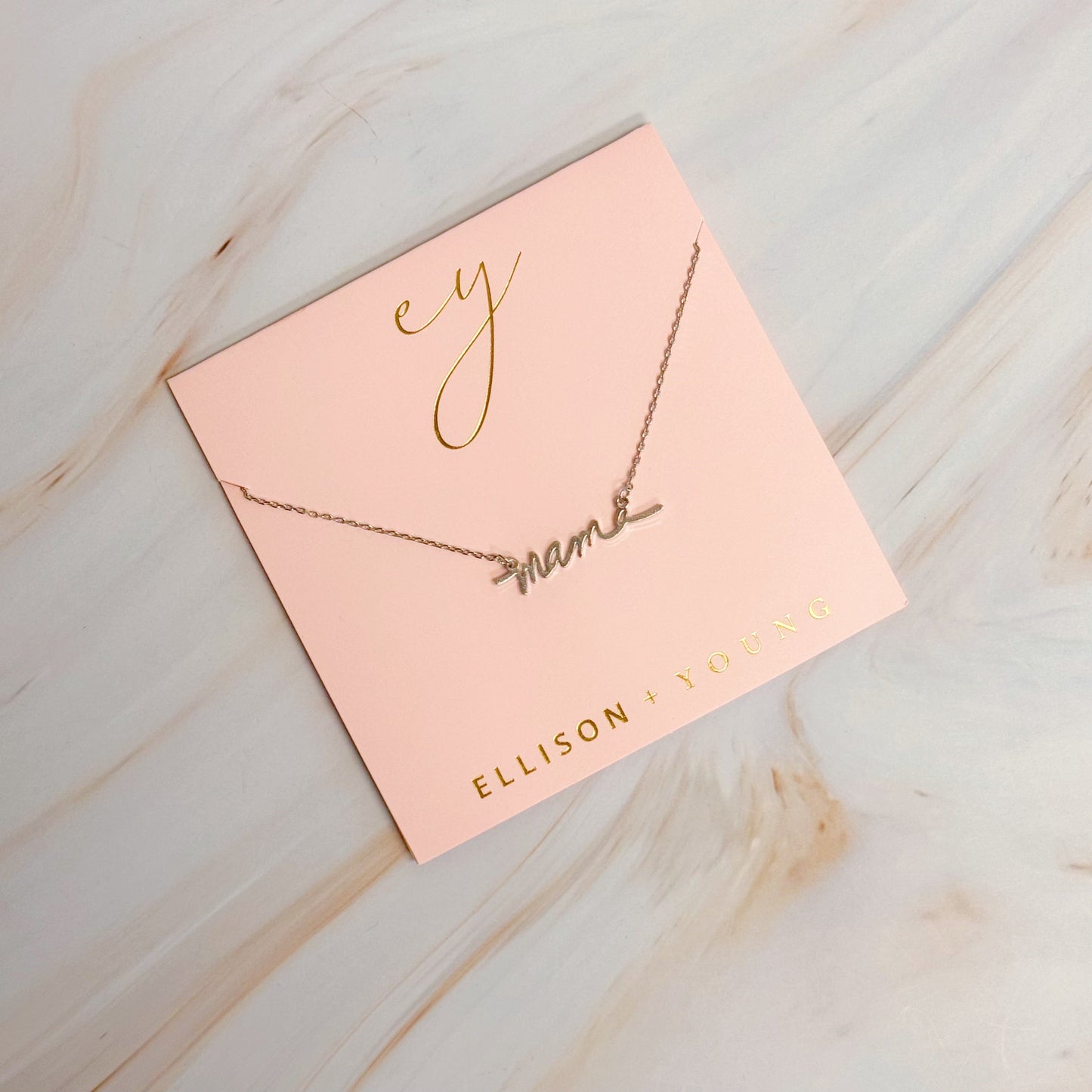 Mama Script Necklace by Ellisonyoung.com