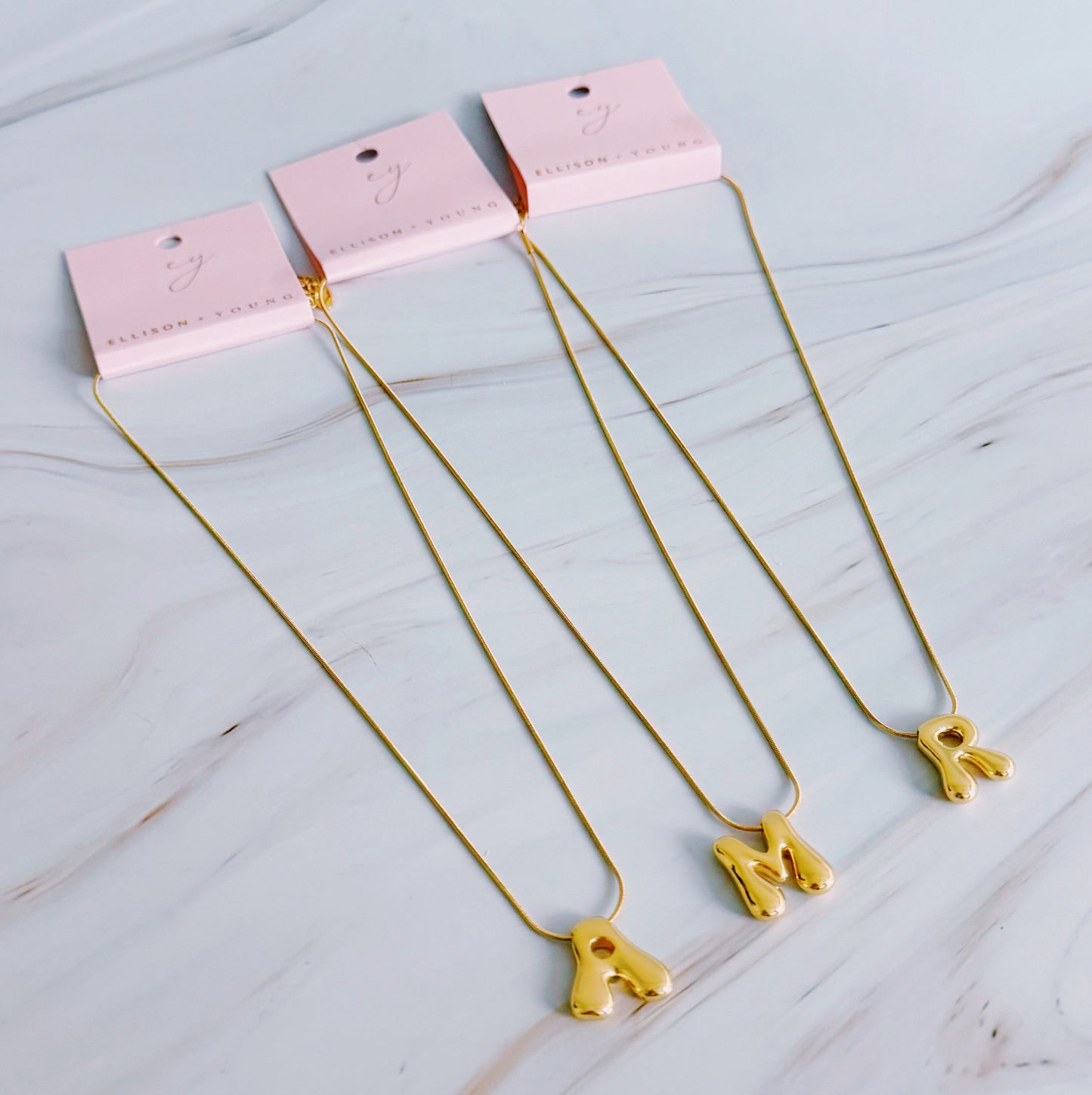 Balloon Letter Initial Necklace by Ellisonyoung.com