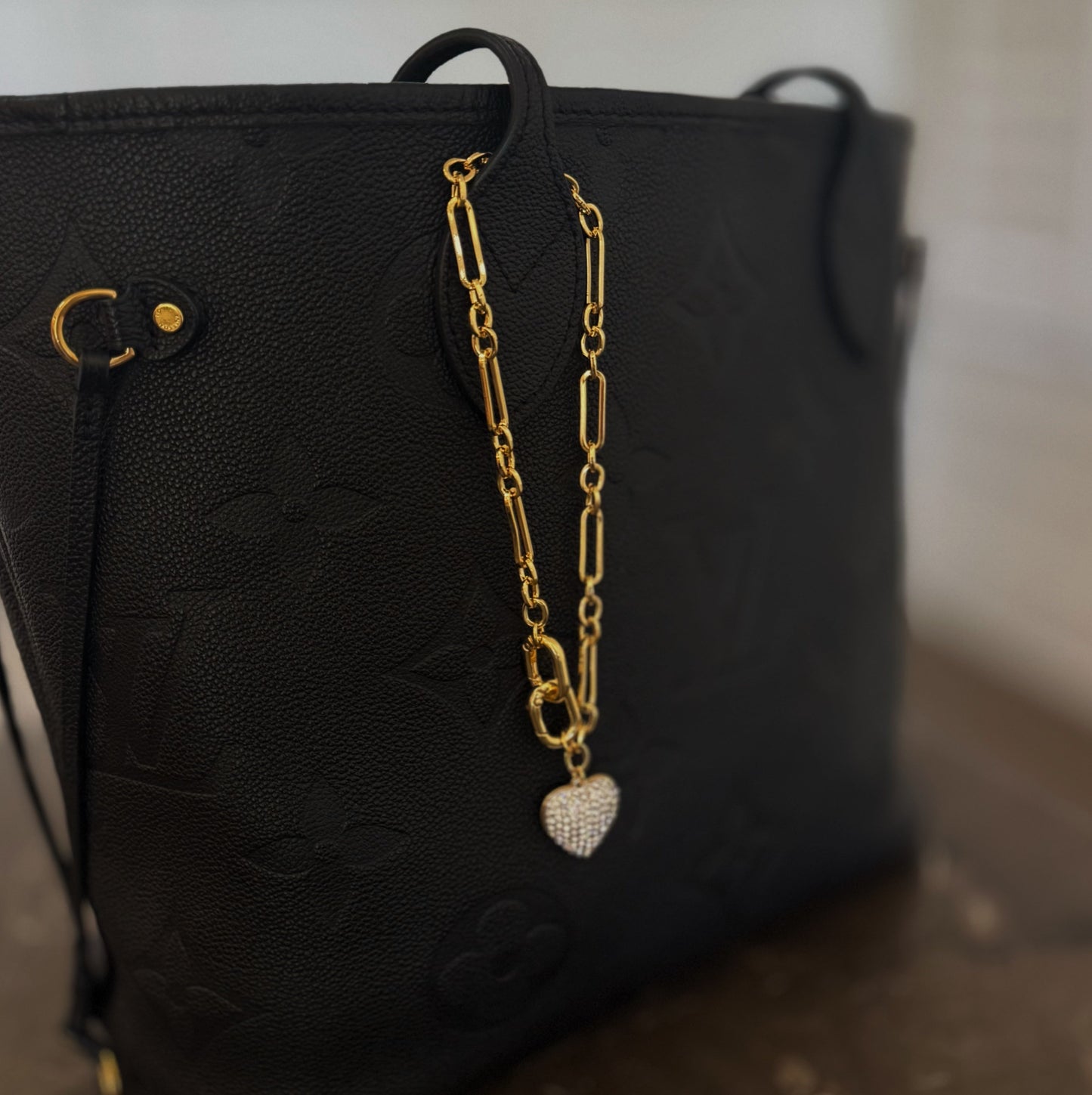 Sparkly Big Heart Bag Charm by Ellisonyoung.com
