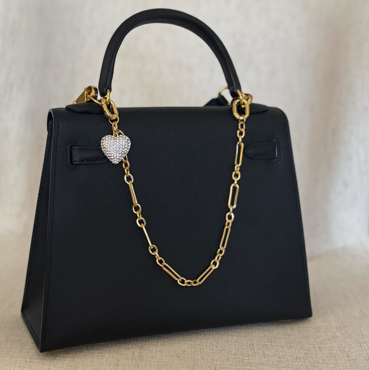Sparkly Big Heart Bag Charm by Ellisonyoung.com