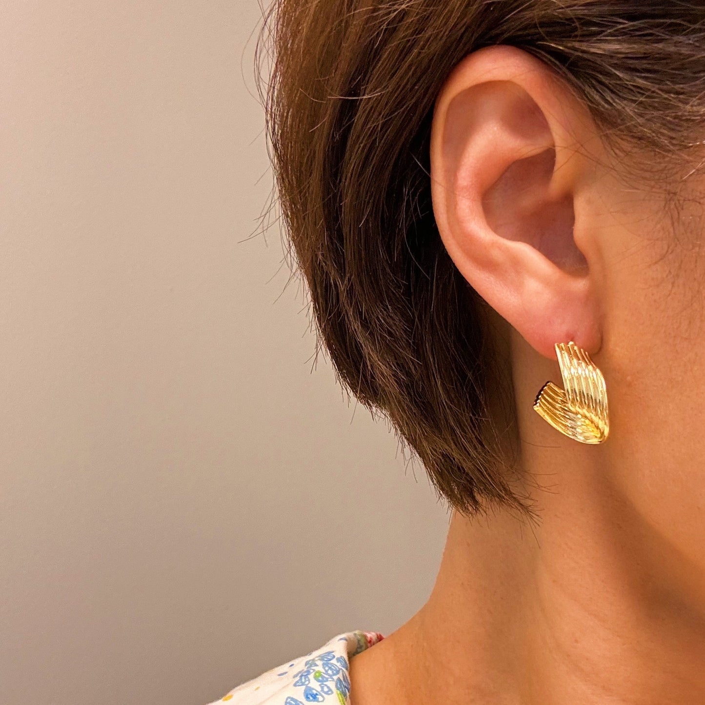 Wave Twisted Hoop Earrings by Ellisonyoung.com