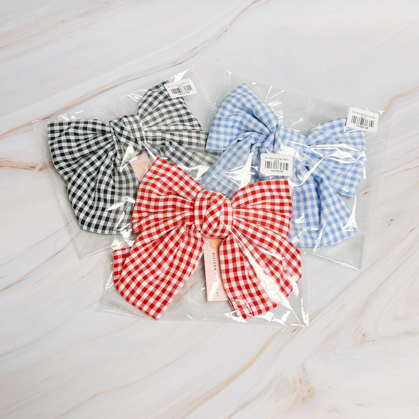Gingham Bow Pretty Bow Hair Clip by Ellisonyoung.com