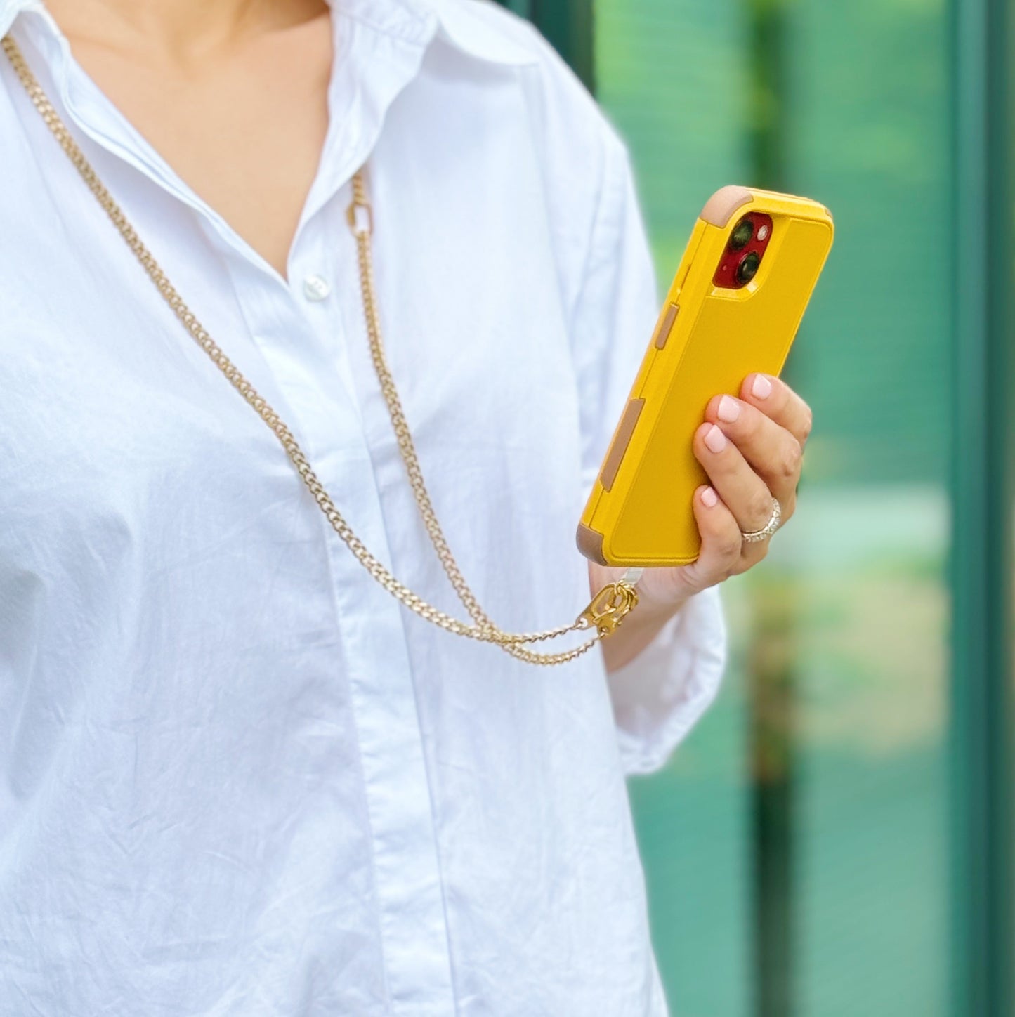 Golden Chain Multi Function Phone Lanyard by Ellisonyoung.com