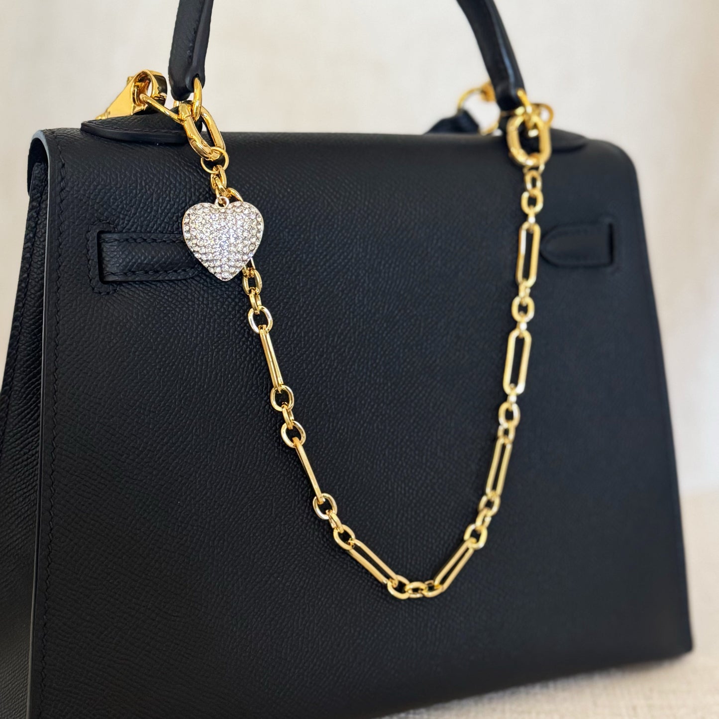 Sparkly Big Heart Bag Charm by Ellisonyoung.com
