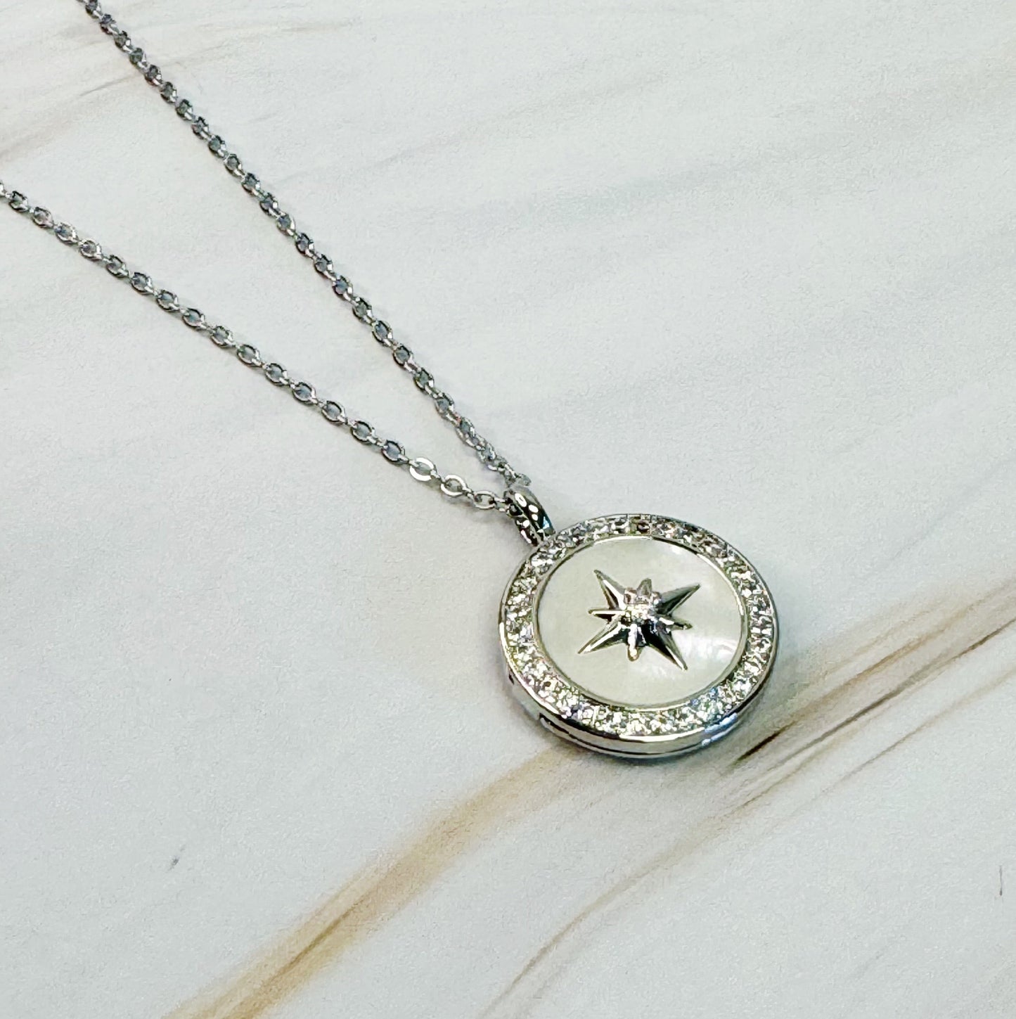 Shine Compass Open Locket Pendant Necklace by Ellisonyoung.com