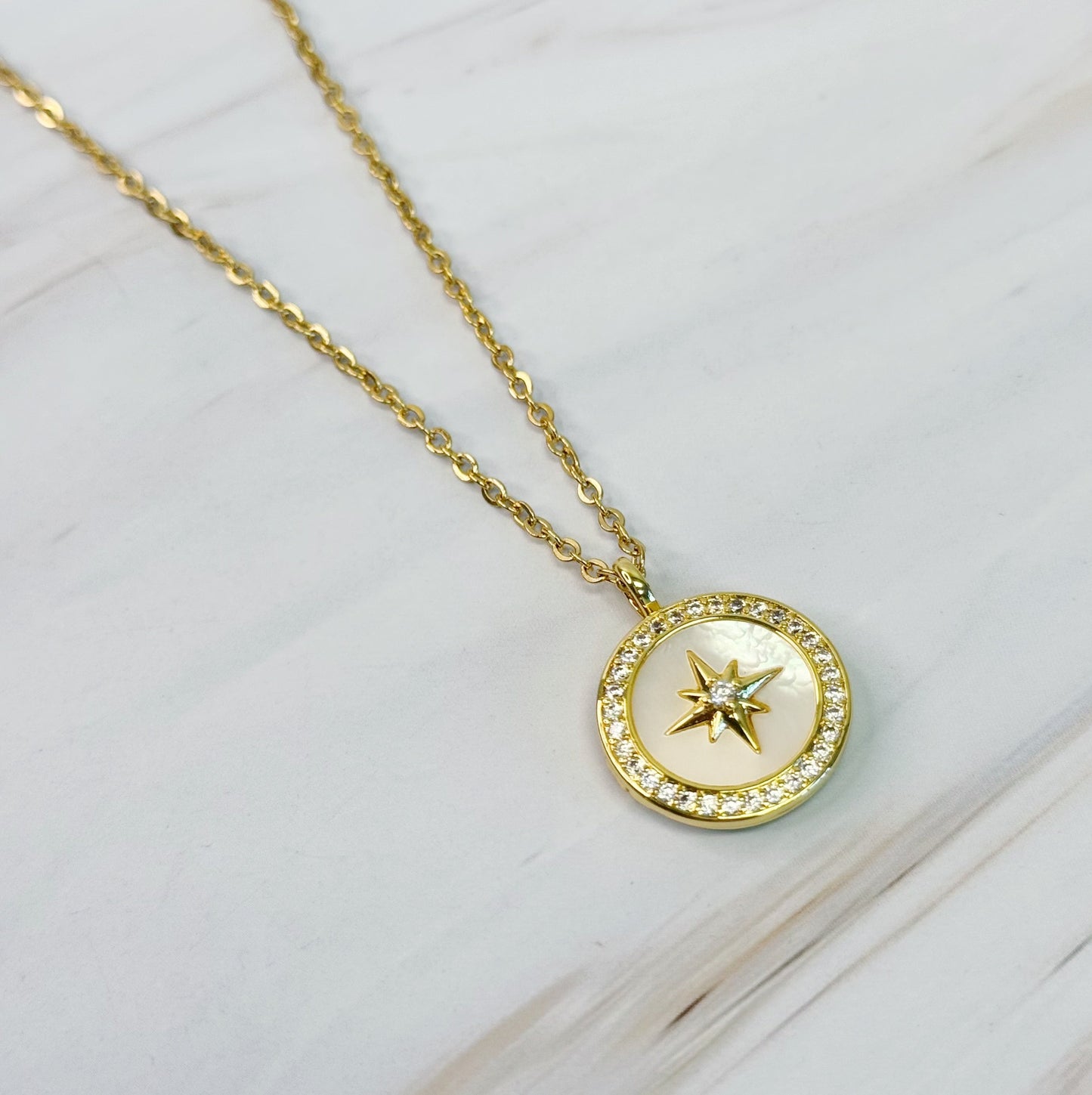 Shine Compass Open Locket Pendant Necklace by Ellisonyoung.com