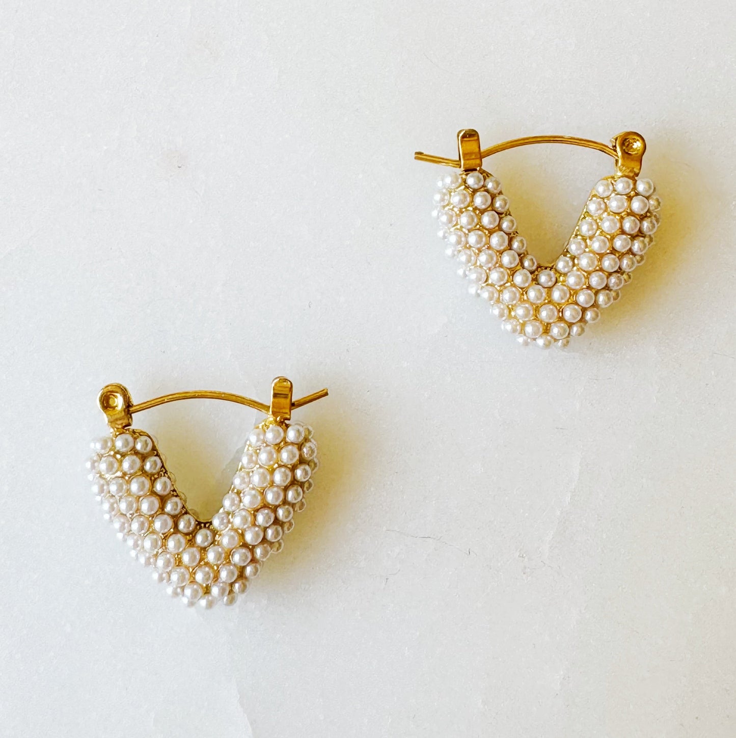 V Shape Classy Hoop Earrings by Ellisonyoung.com