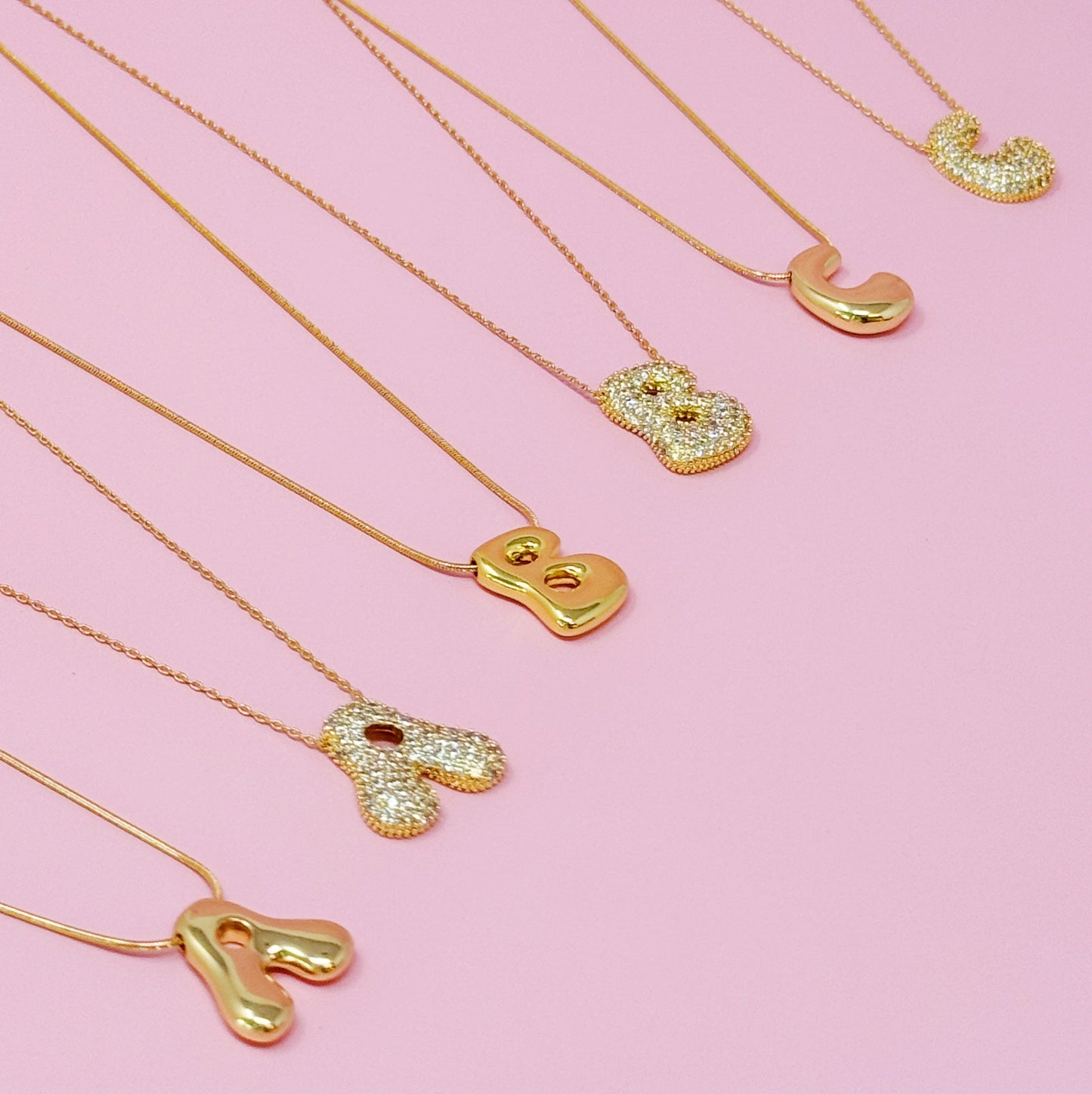 Crystal Bubble Initial Necklace by Ellisonyoung.com