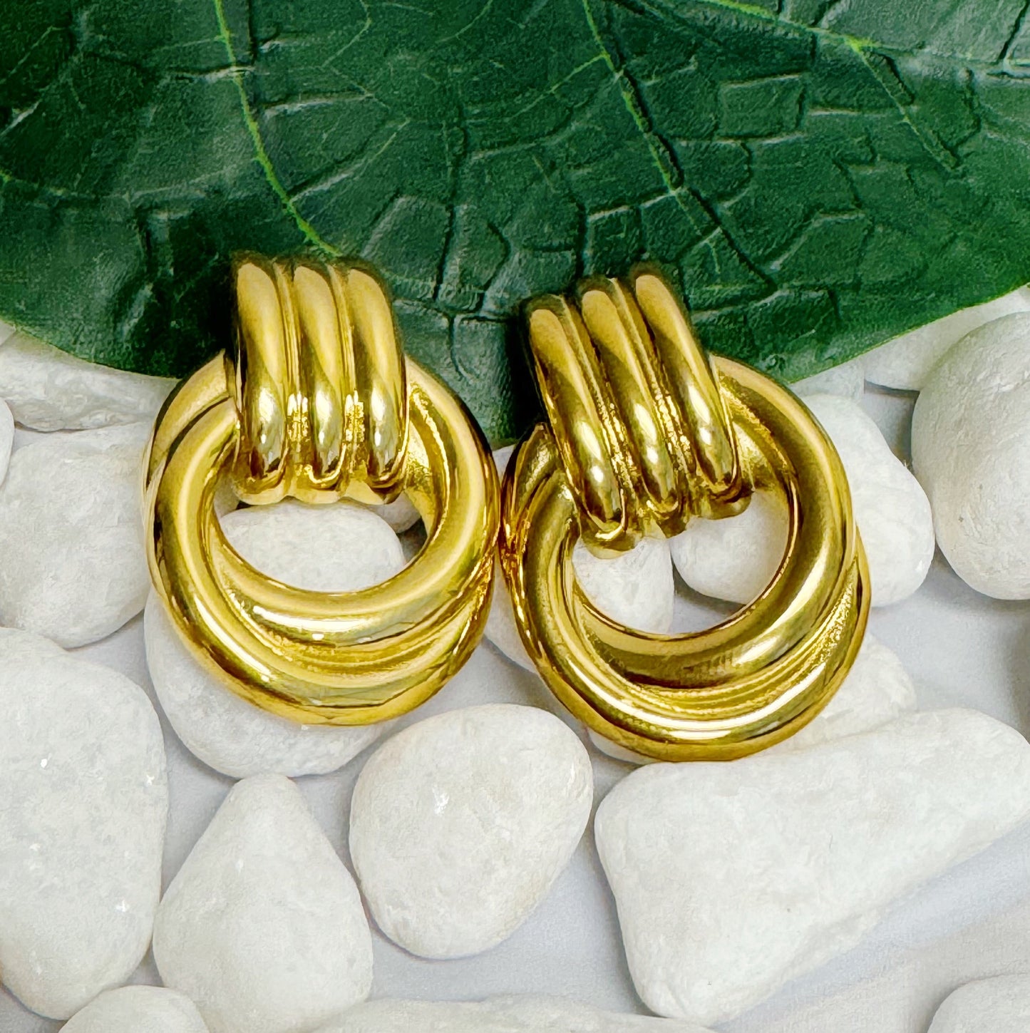 Golden Knocker Earrings by Ellisonyoung.com