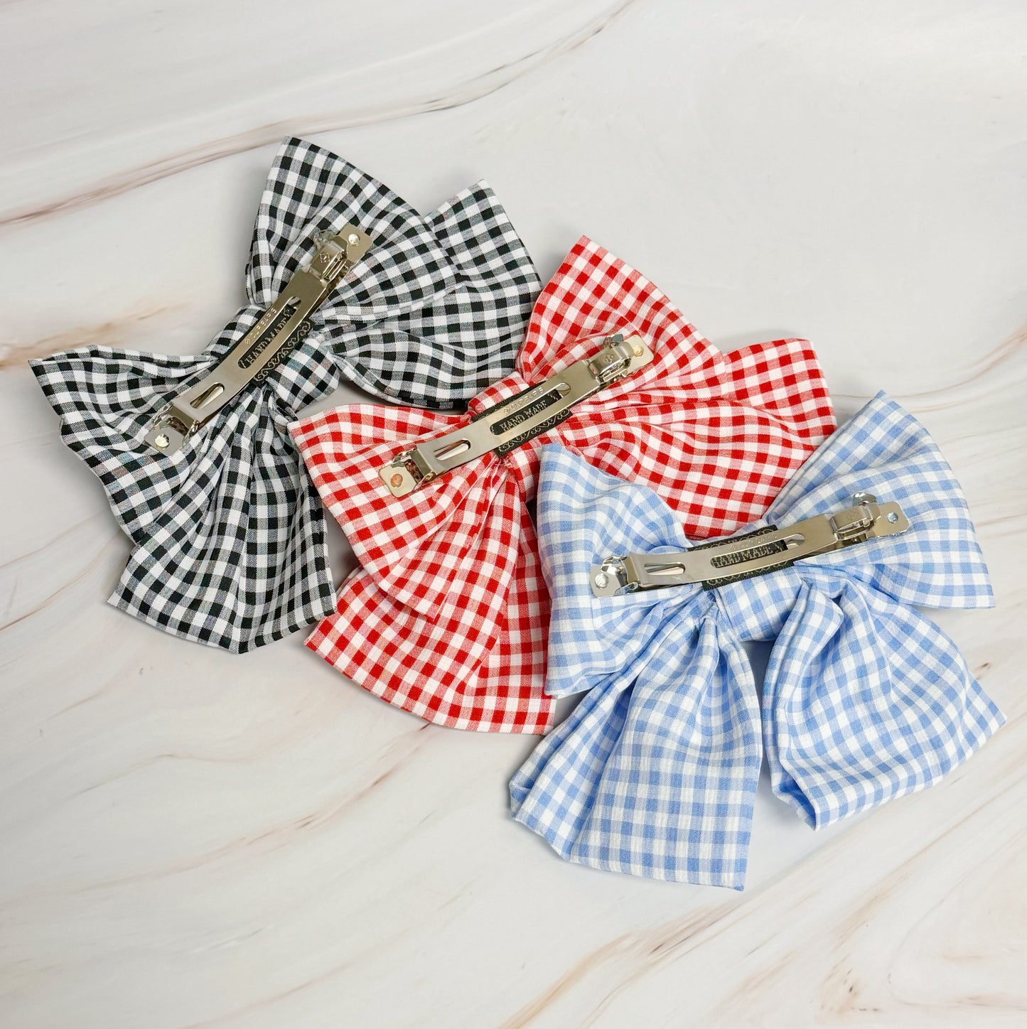 Gingham Bow Pretty Bow Hair Clip by Ellisonyoung.com