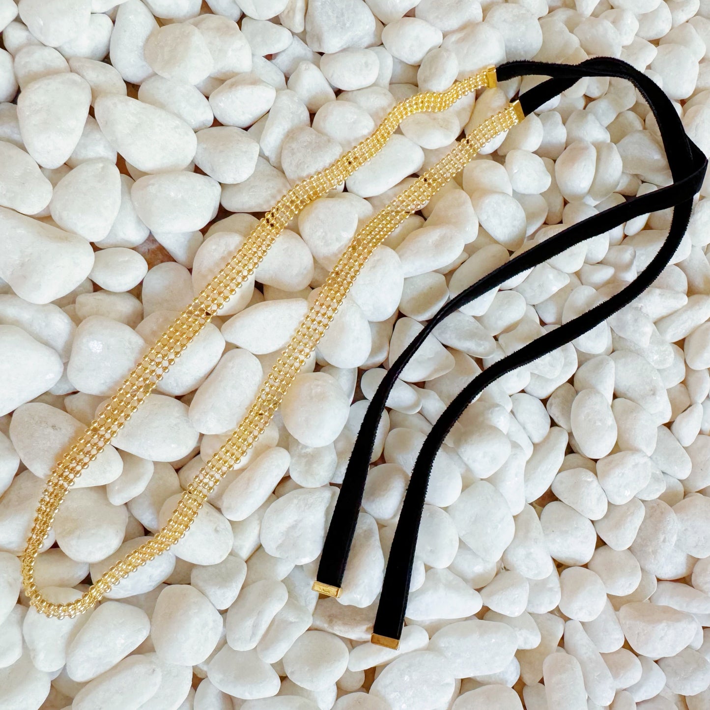 Ties On The Back Golden Choker Necklace by Ellisonyoung.com