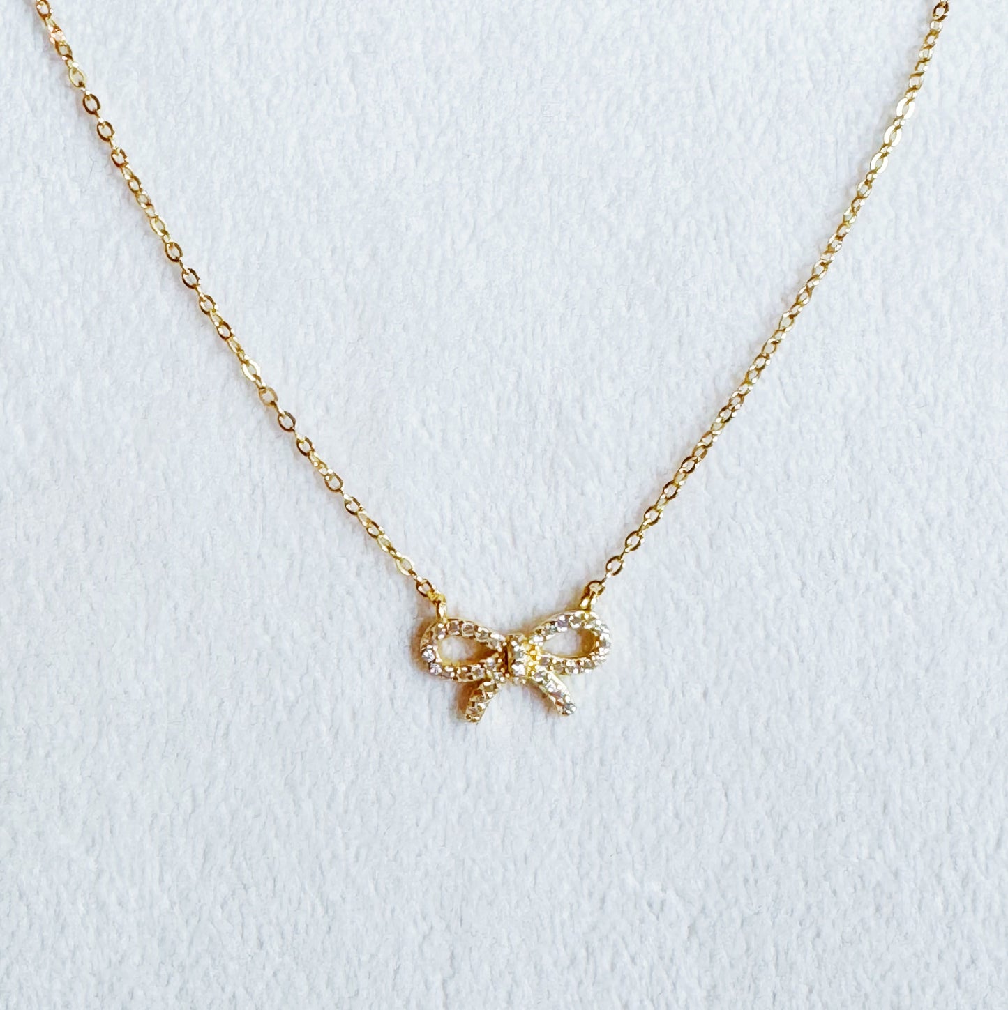 Shine Classy Bow Sterling Silver Necklace by Ellisonyoung.com
