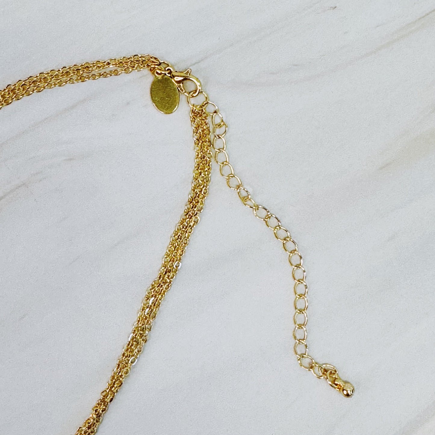 Bezel Crystals Layered Chain Necklace by Ellisonyoung.com
