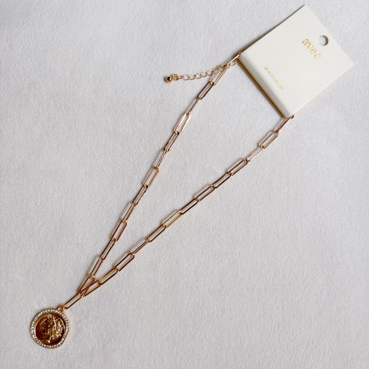 Glam Edge Coin Link Chain Necklace by Ellisonyoung.com