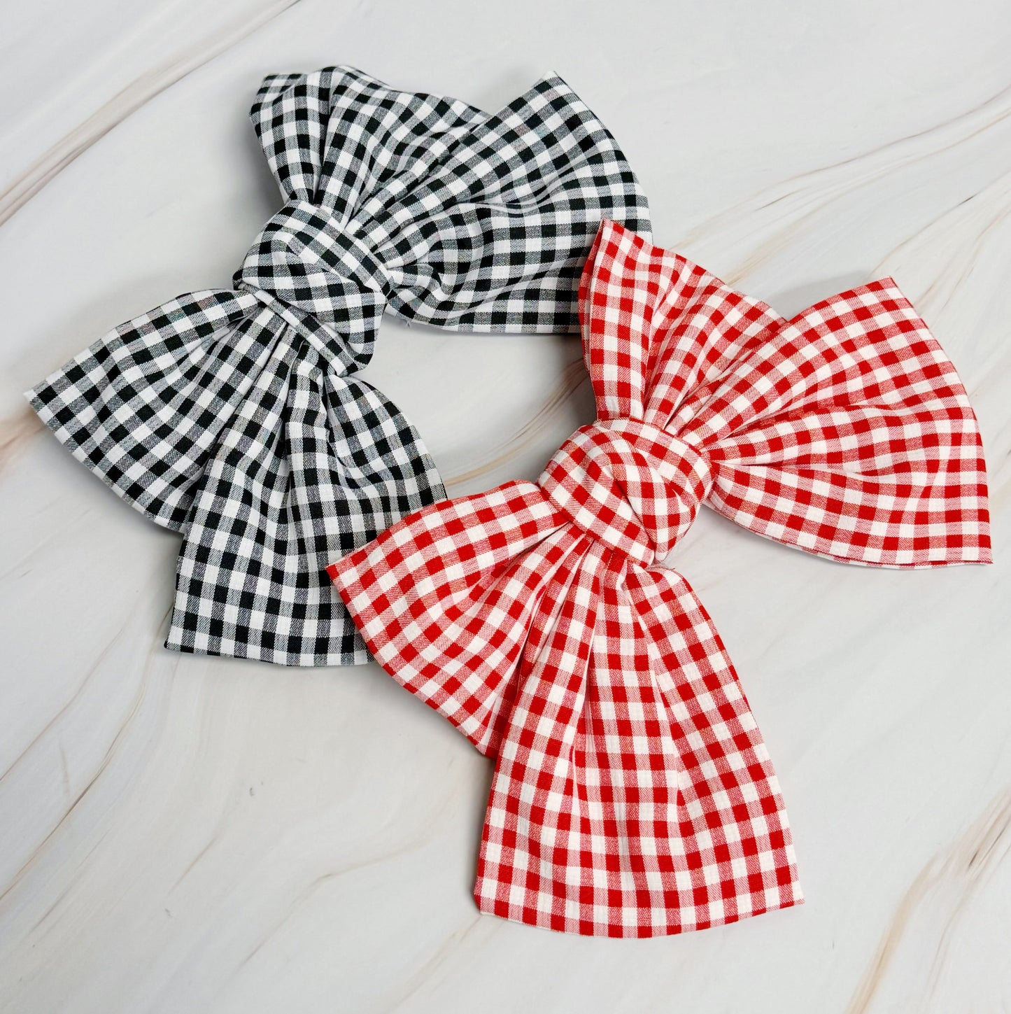 Gingham Bow Pretty Bow Hair Clip by Ellisonyoung.com