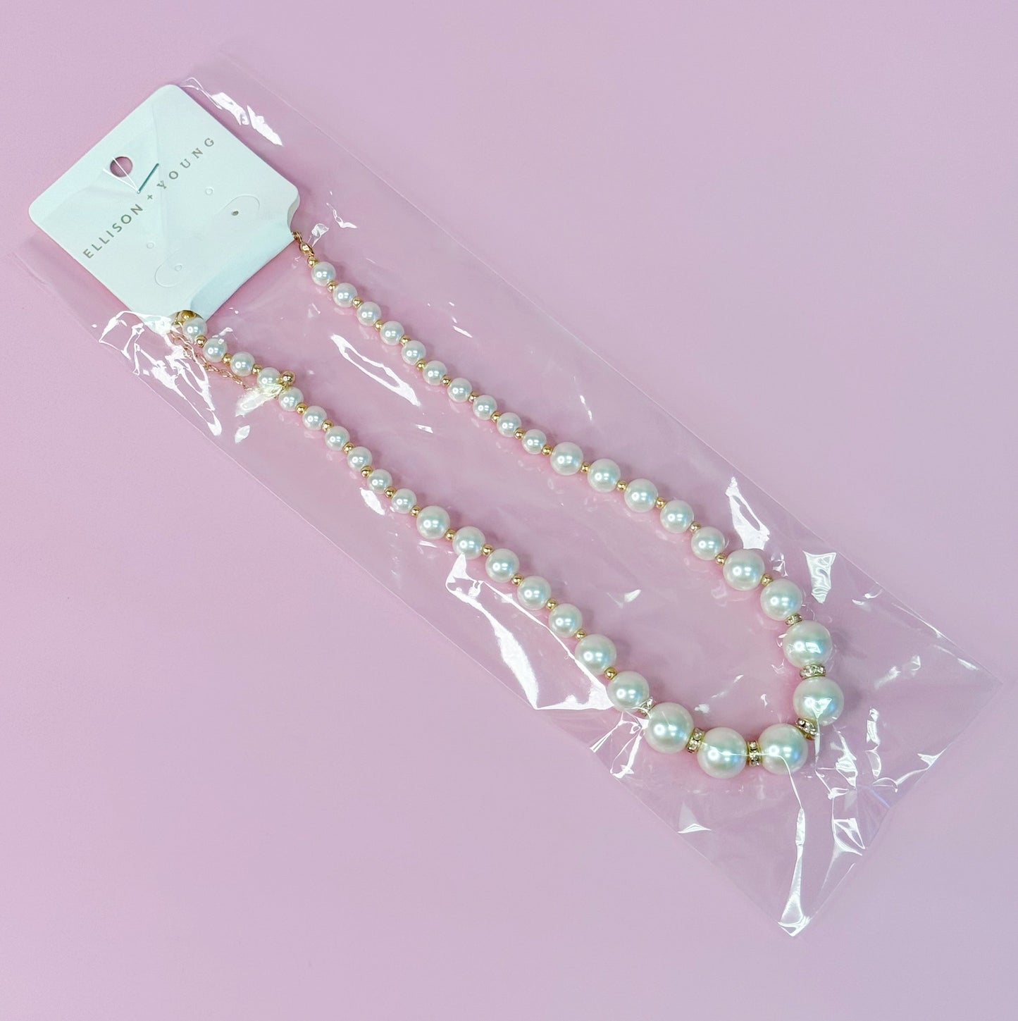 Graduated Glam Pearl Necklace by Ellisonyoung.com