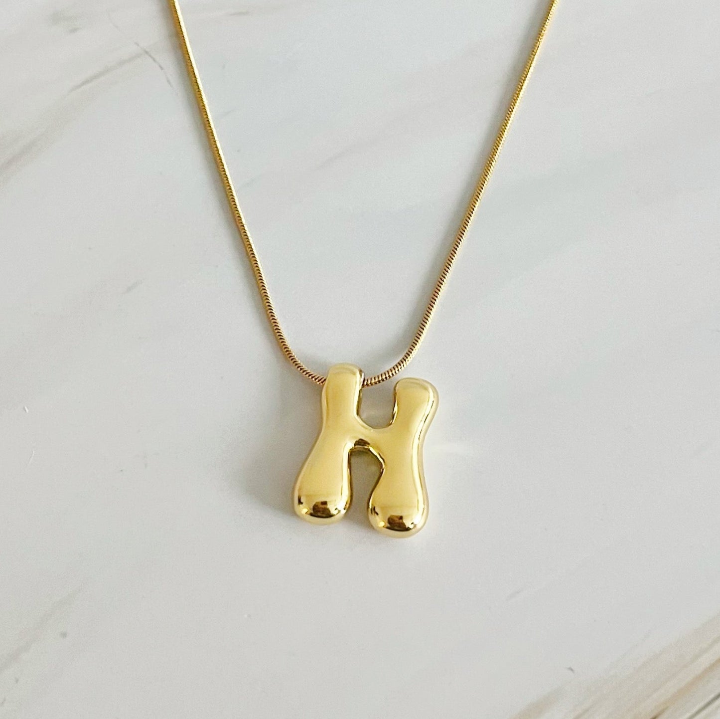 Balloon Letter Initial Necklace by Ellisonyoung.com