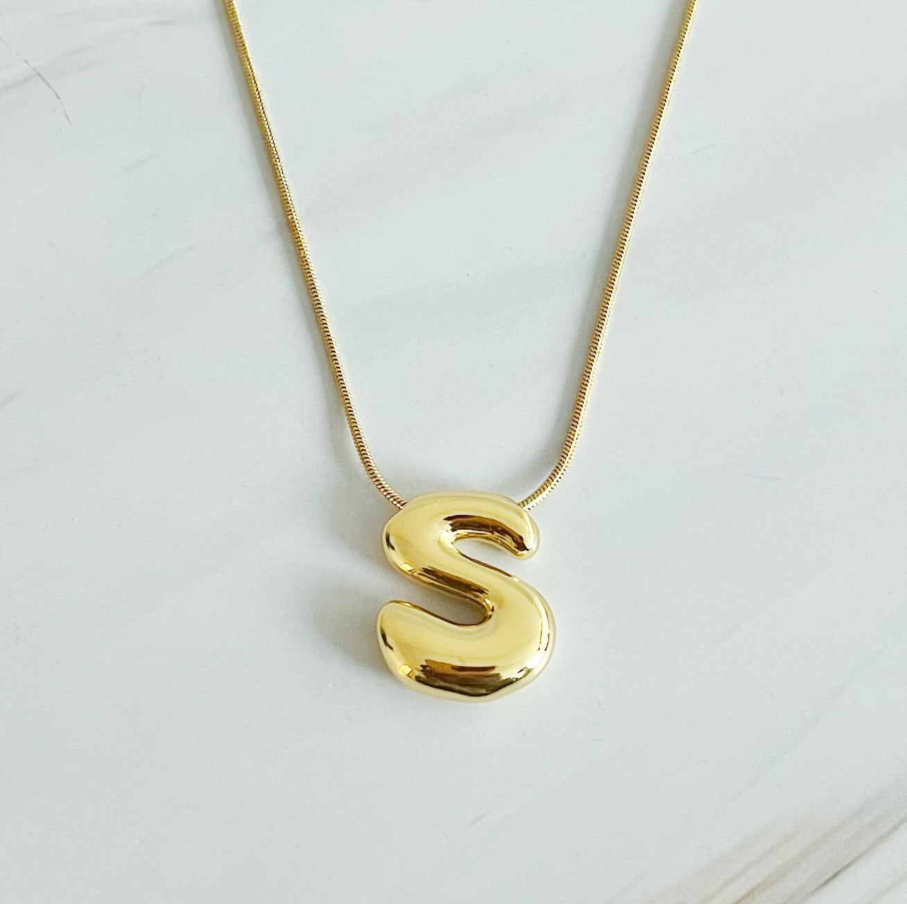 Balloon Letter Initial Necklace by Ellisonyoung.com