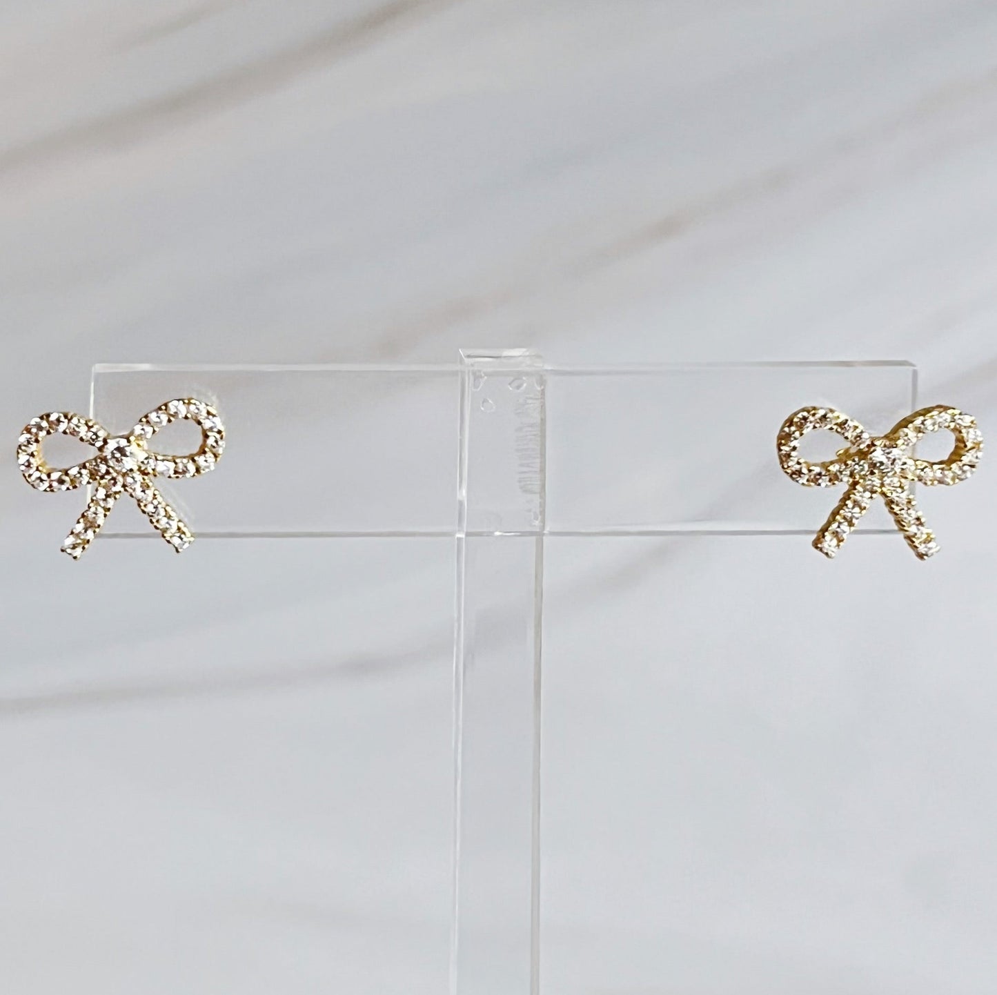 Shine Mini Bow Sterling Silver Earrings by Ellisonyoung.com
