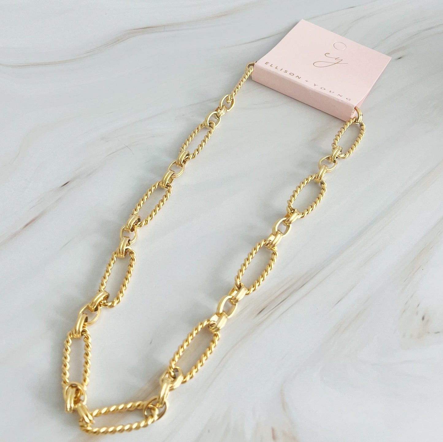Alternatively Linked Cabled Necklace by Ellisonyoung.com