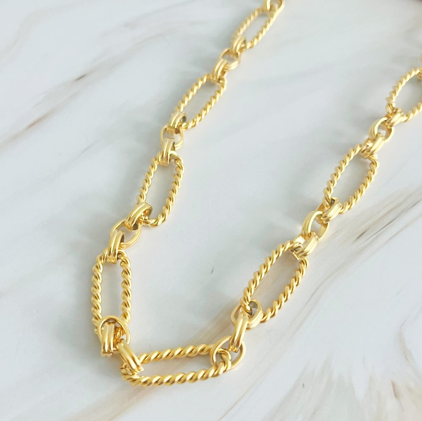 Alternatively Linked Cabled Necklace by Ellisonyoung.com