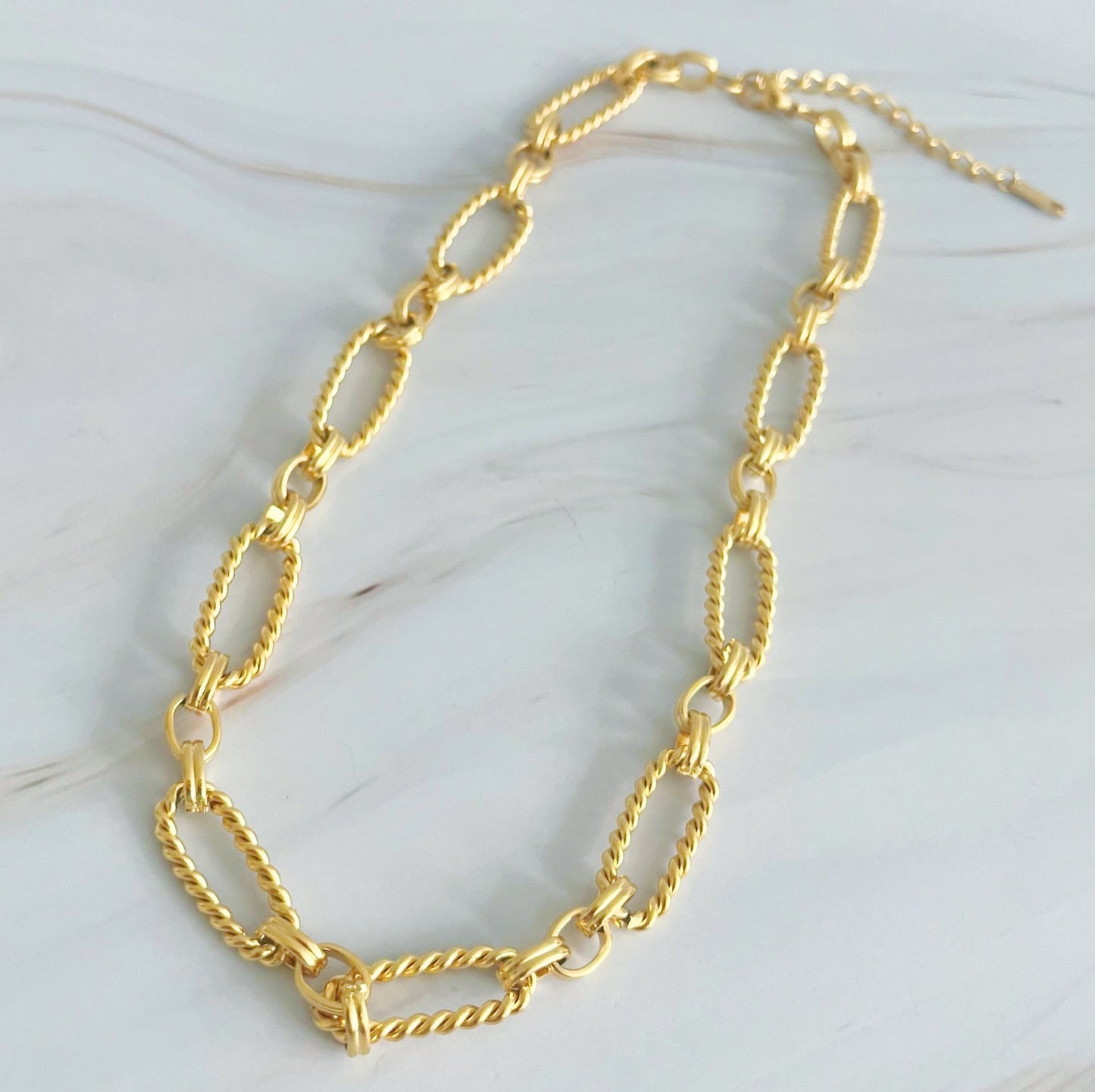 Alternatively Linked Cabled Necklace by Ellisonyoung.com