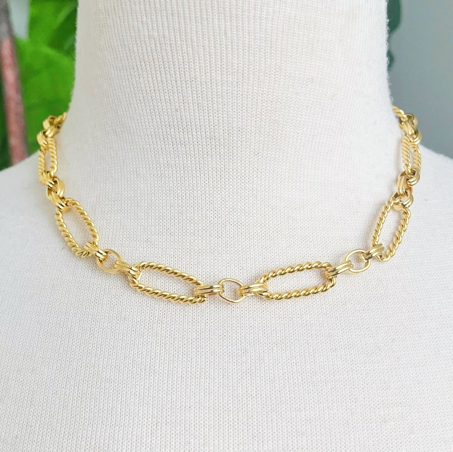 Alternatively Linked Cabled Necklace by Ellisonyoung.com