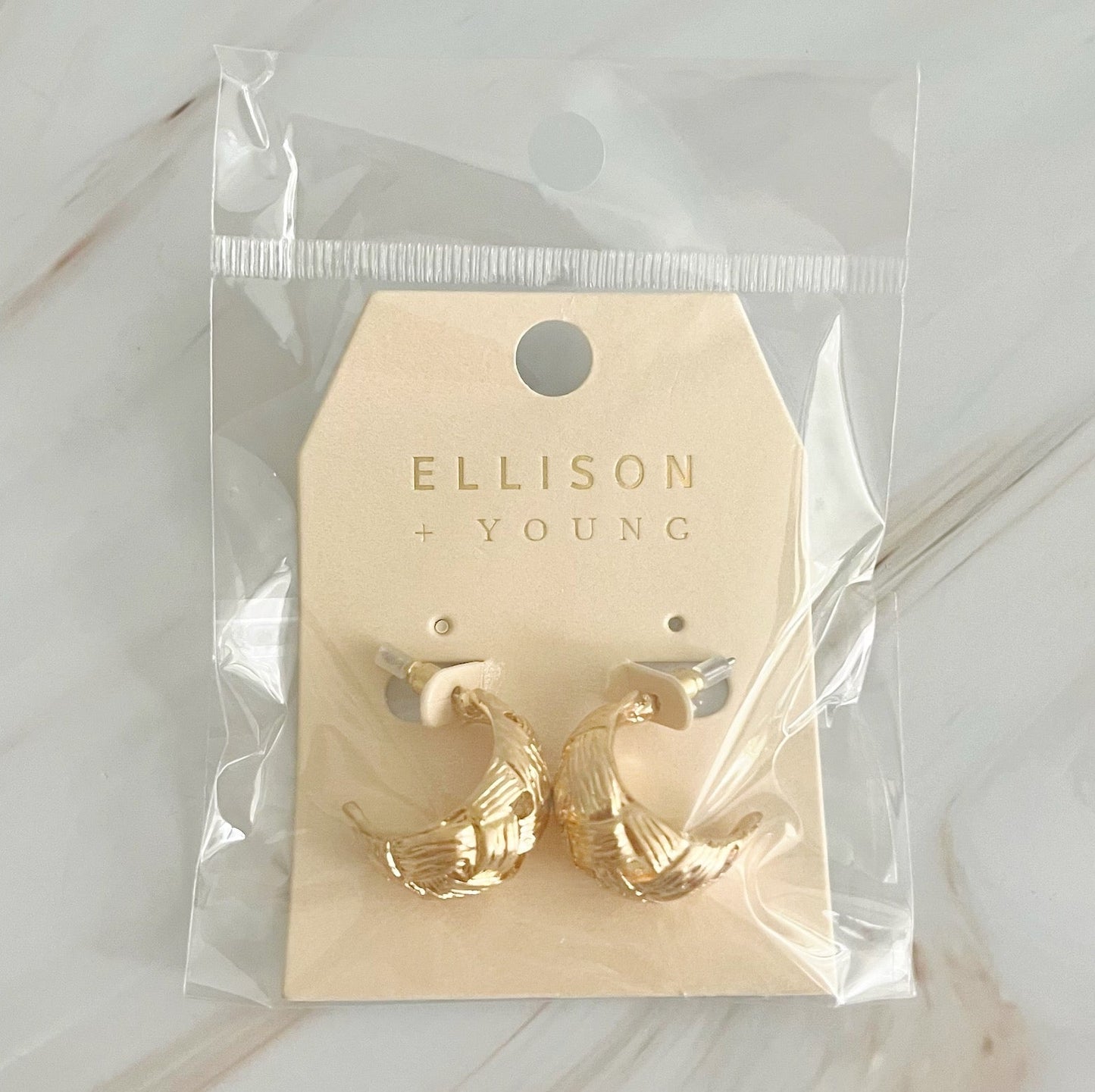 Knit Textured Hoop Earrings by Ellisonyoung.com