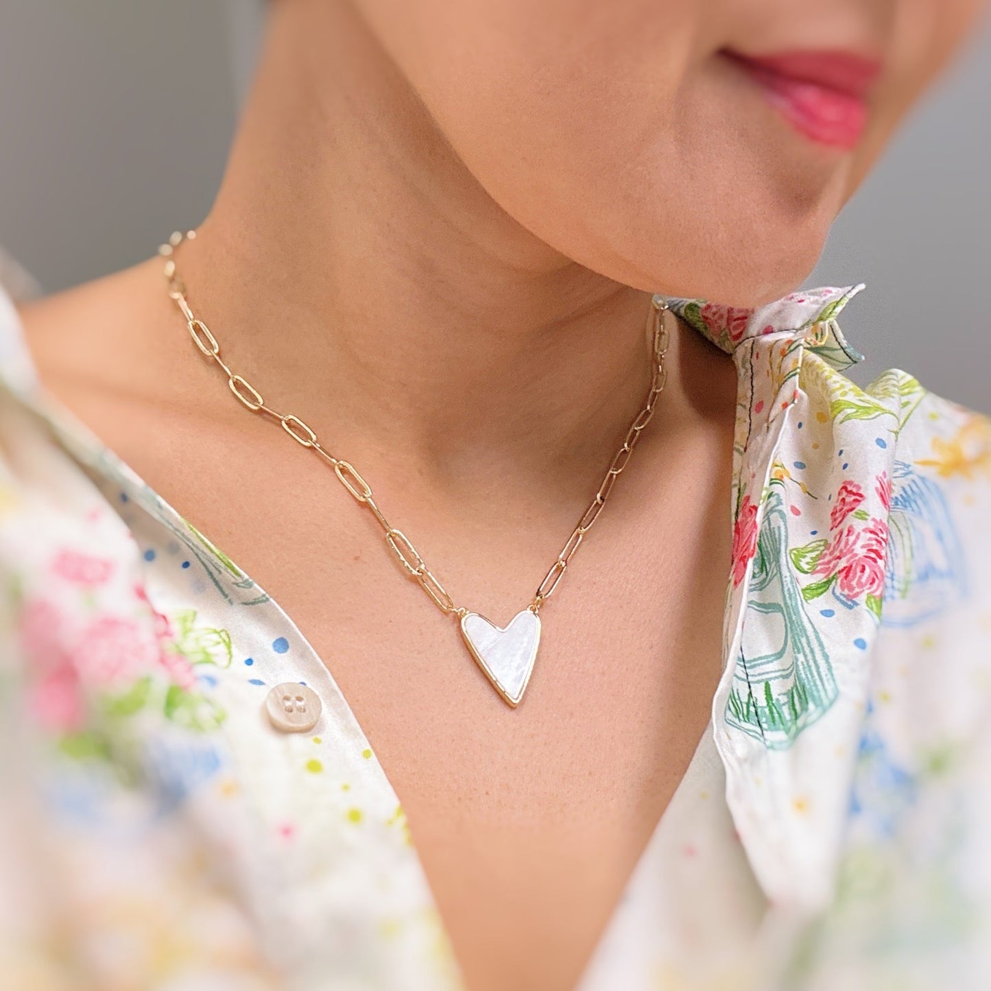 My Heart Link Chain Necklace by Ellisonyoung.com