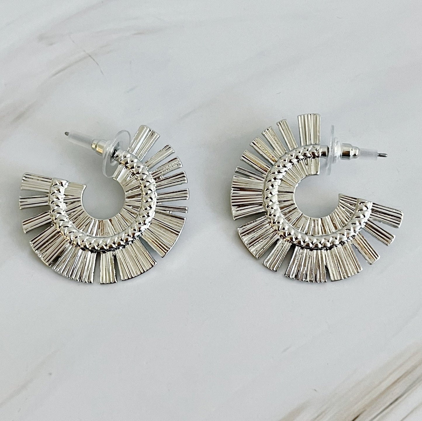 Sunburst Beauty Hoop Earrings by Ellisonyoung.com
