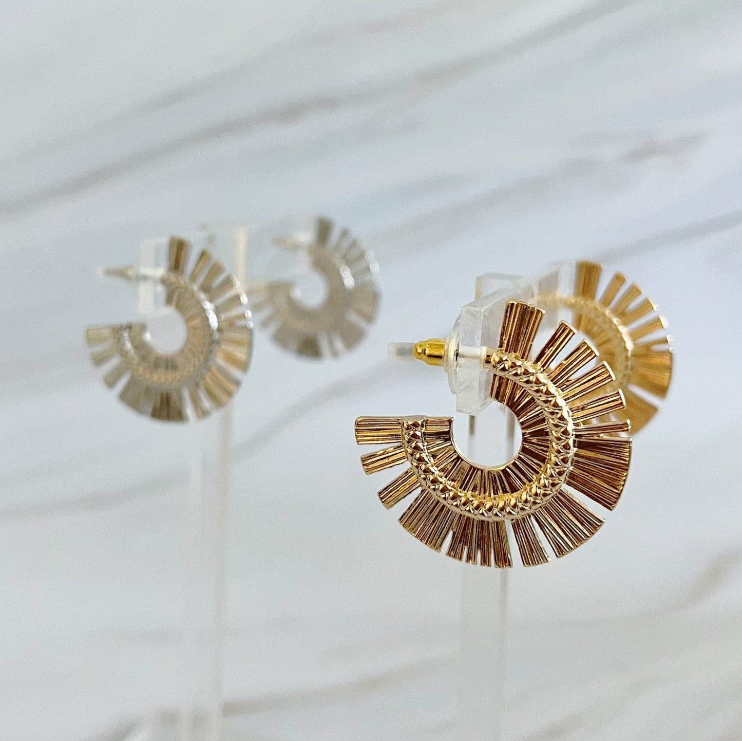 Sunburst Beauty Hoop Earrings by Ellisonyoung.com