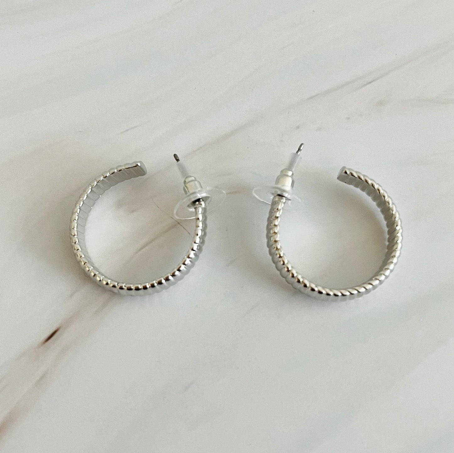 Small Lux Cabled Golden Hoop Earrings by Ellisonyoung.com
