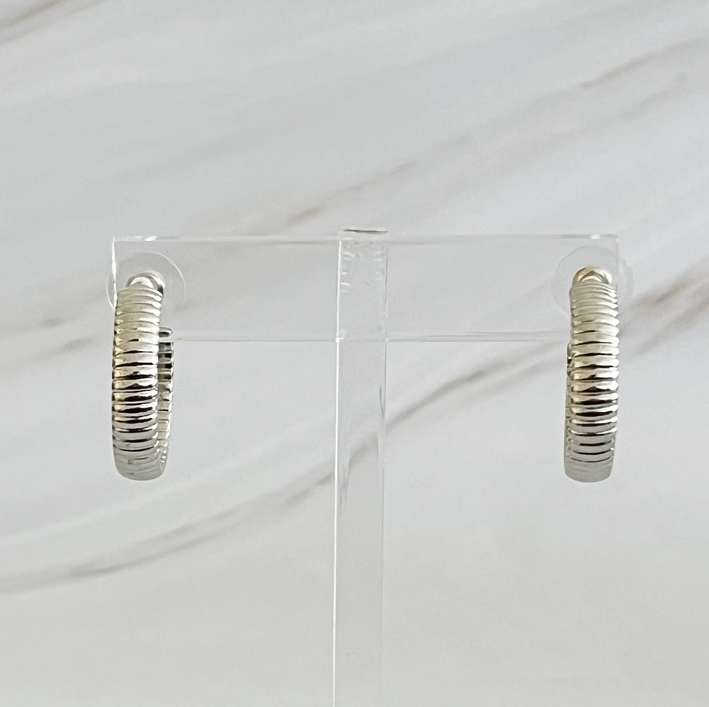 Small Lux Cabled Golden Hoop Earrings by Ellisonyoung.com