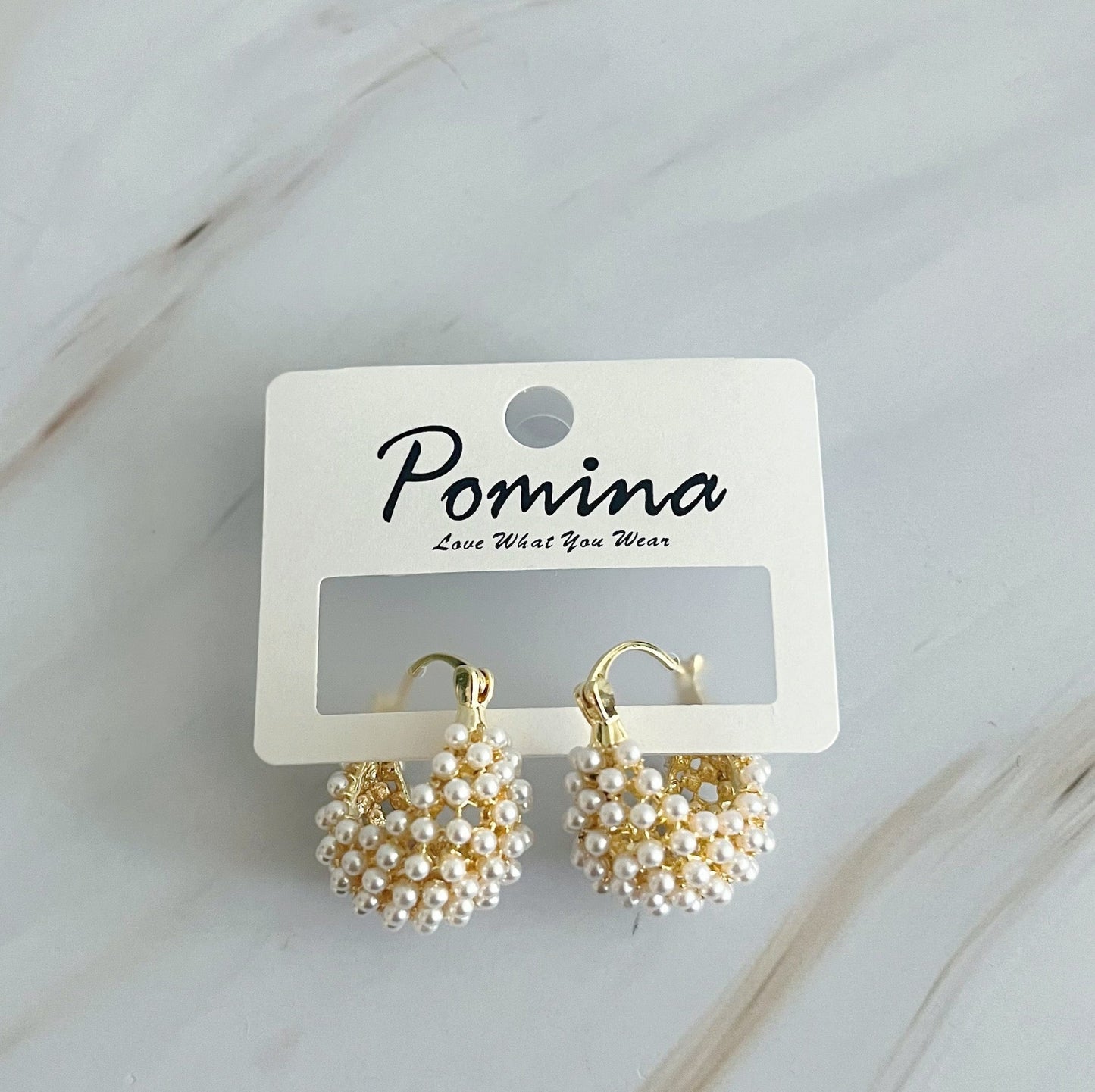 Pearl Knit Hoop Earrings by Ellisonyoung.com