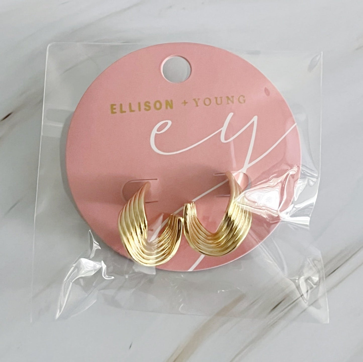 Wave Twisted Hoop Earrings by Ellisonyoung.com