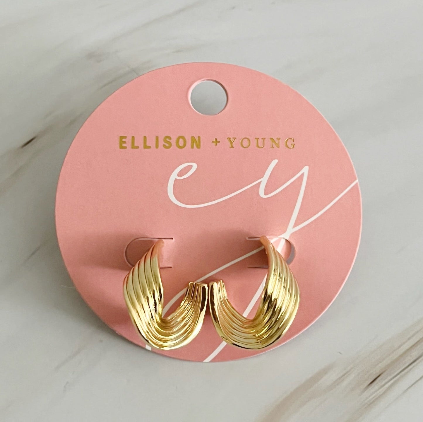 Wave Twisted Hoop Earrings by Ellisonyoung.com