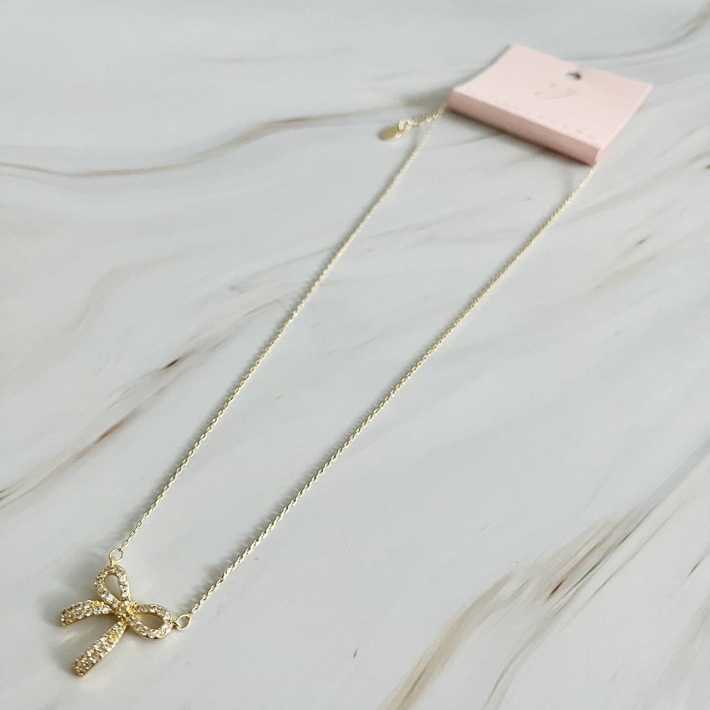 Simply Shine Bow Necklace by Ellisonyoung.com