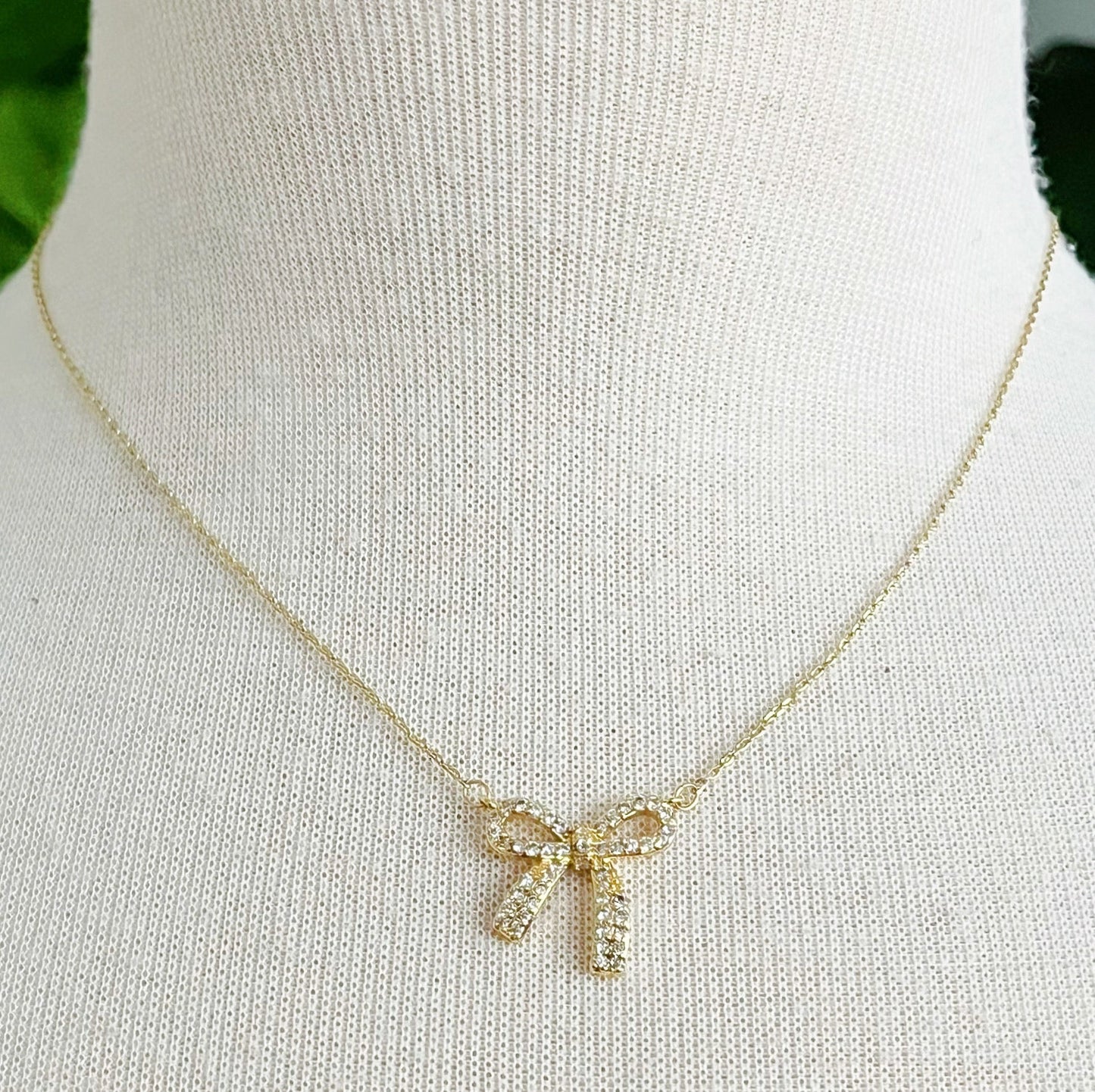 Simply Shine Bow Necklace by Ellisonyoung.com