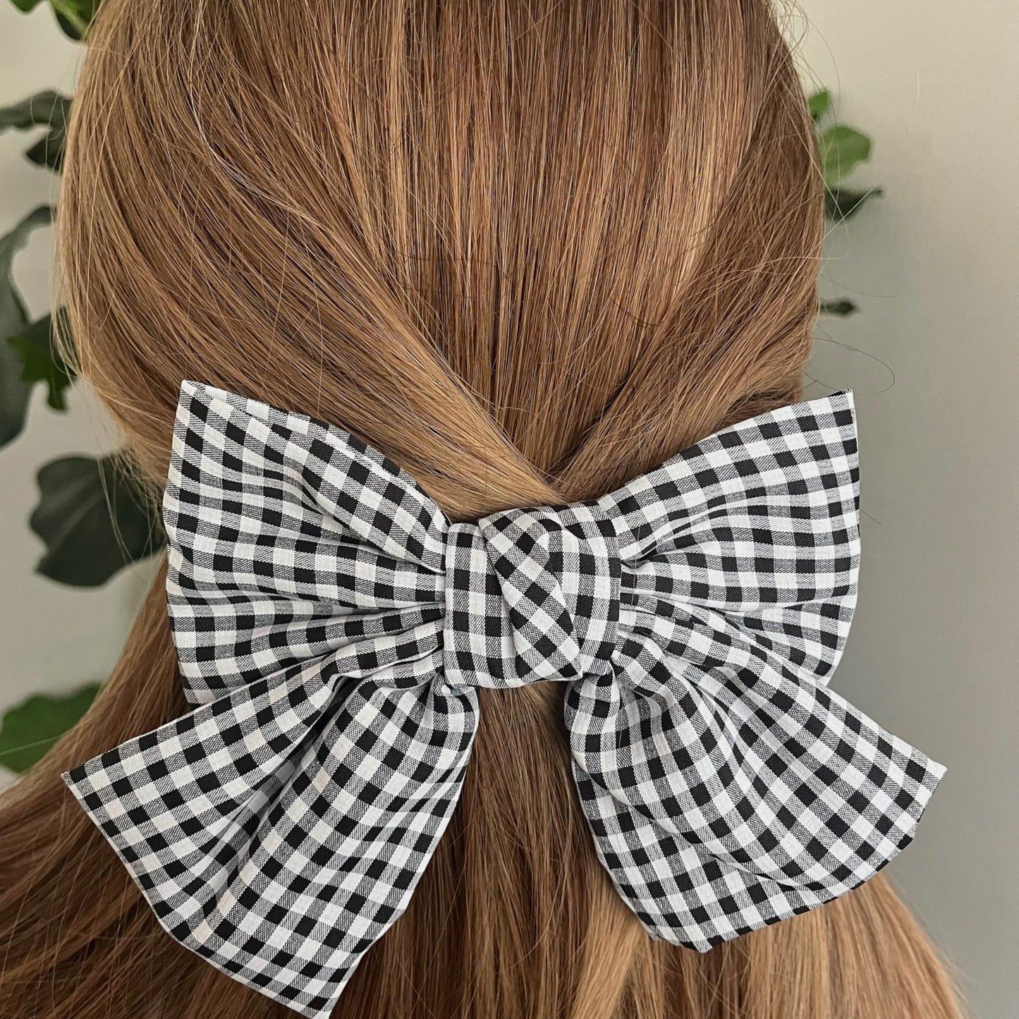 Gingham Bow Pretty Bow Hair Clip by Ellisonyoung.com