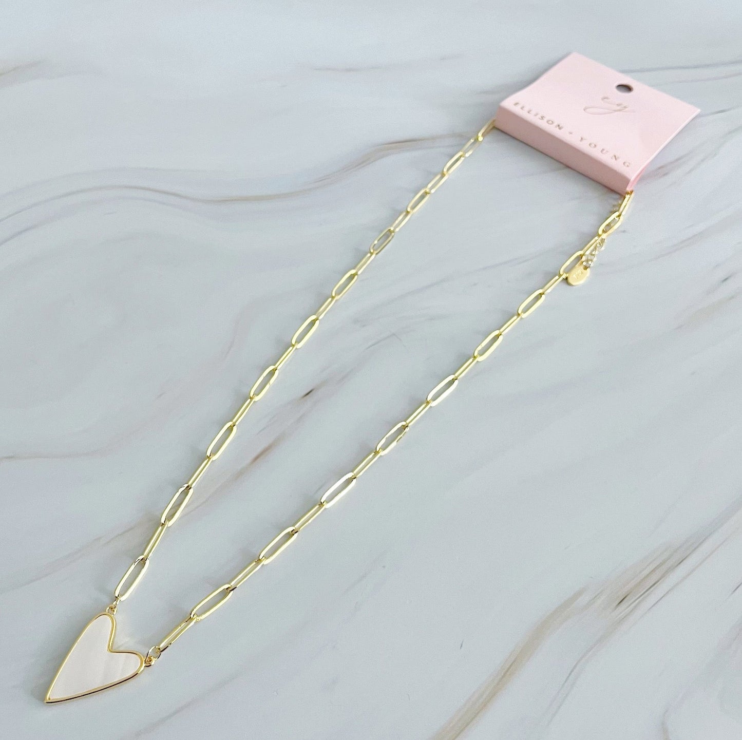My Heart Link Chain Necklace by Ellisonyoung.com