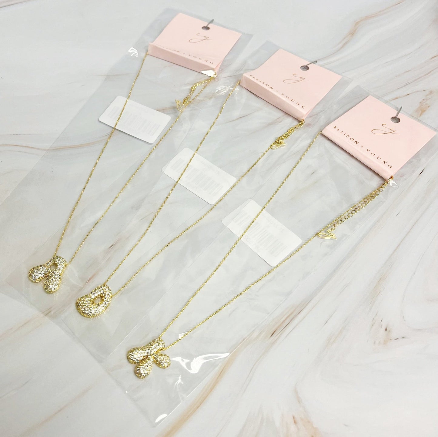 Crystal Bubble Initial Necklace by Ellisonyoung.com
