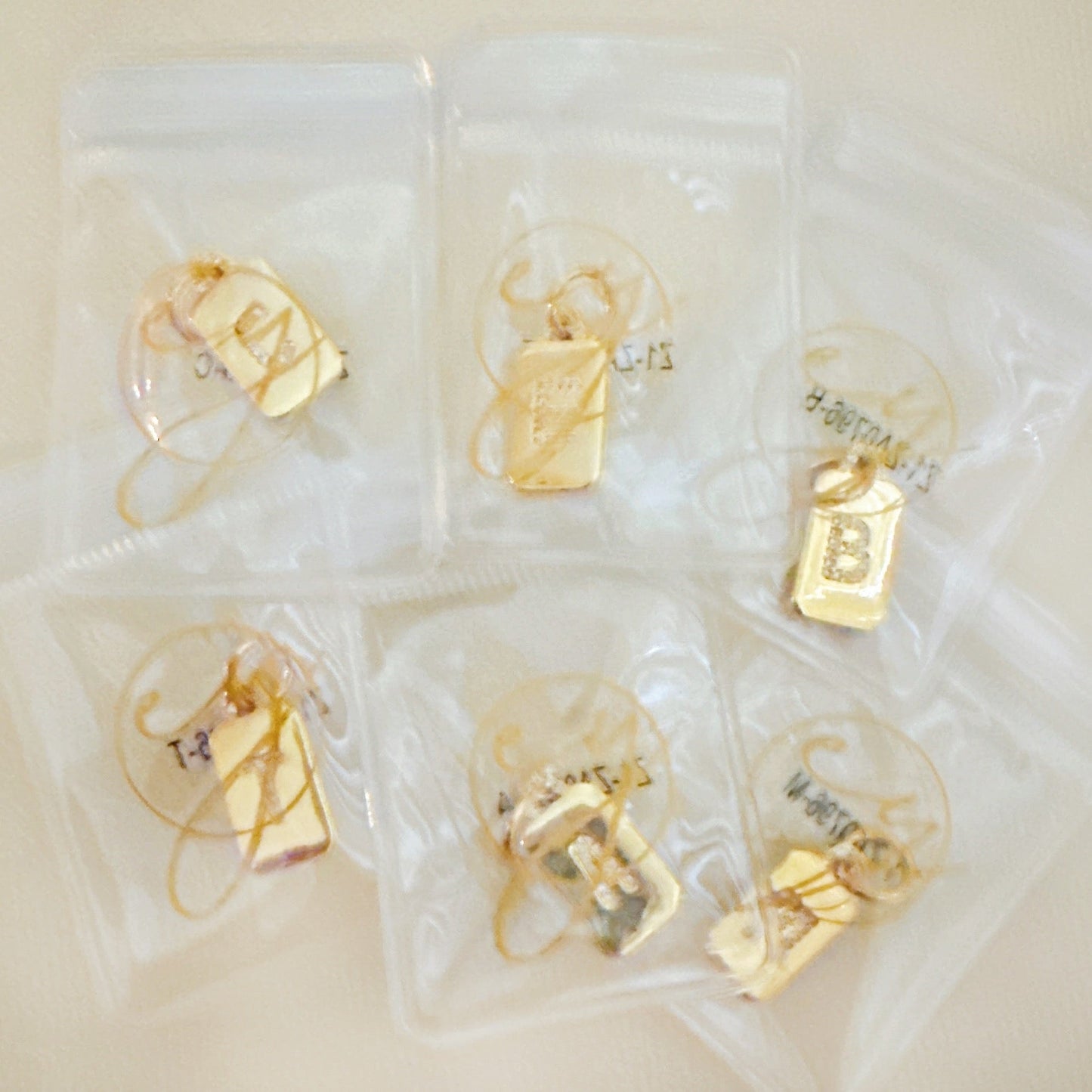Initial Edge Square Seamless Clip Charm by Ellisonyoung.com