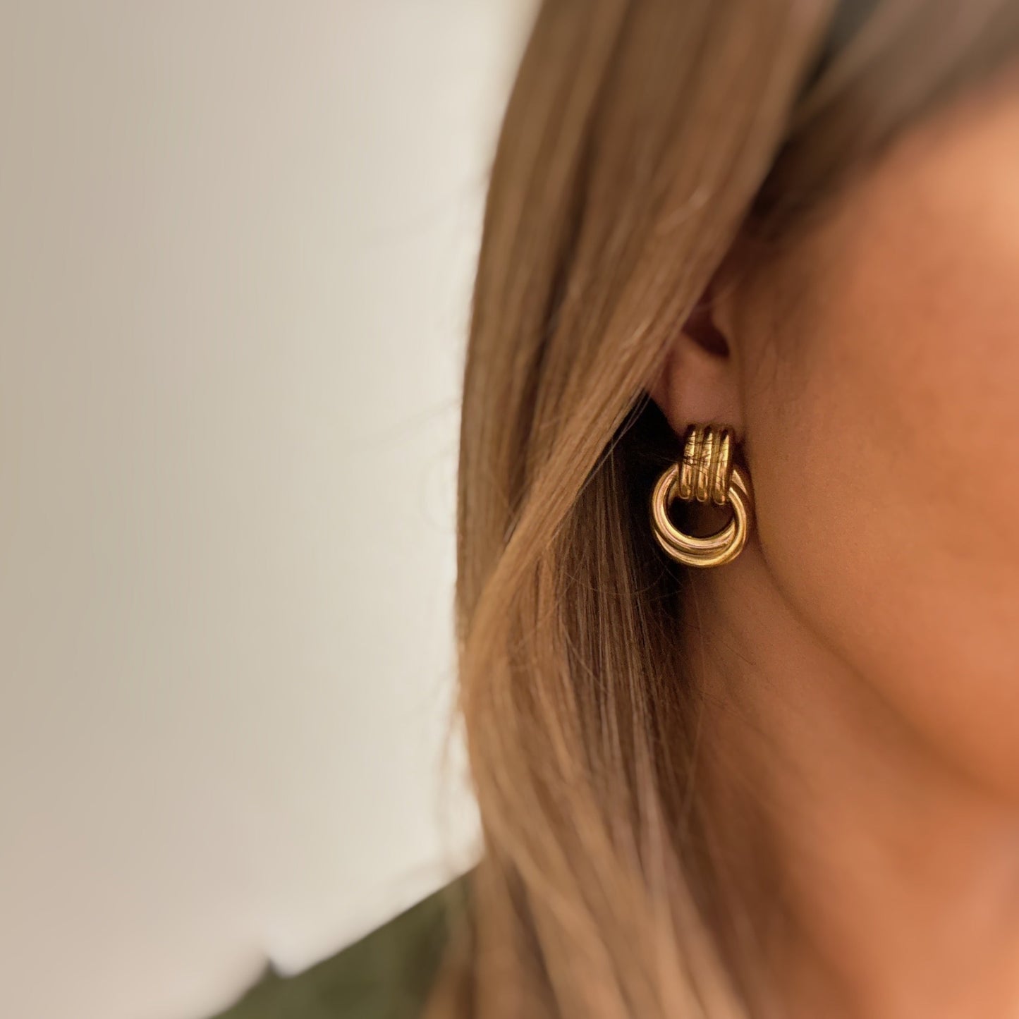 Golden Knocker Earrings by Ellisonyoung.com