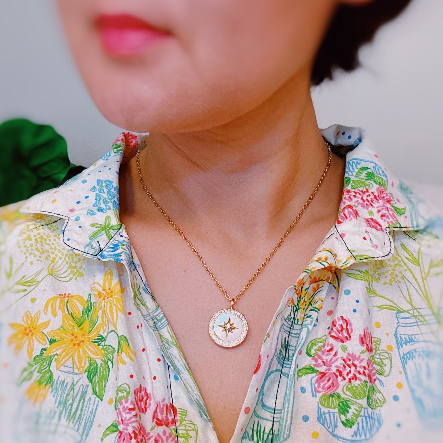 Shine Compass Open Locket Pendant Necklace by Ellisonyoung.com