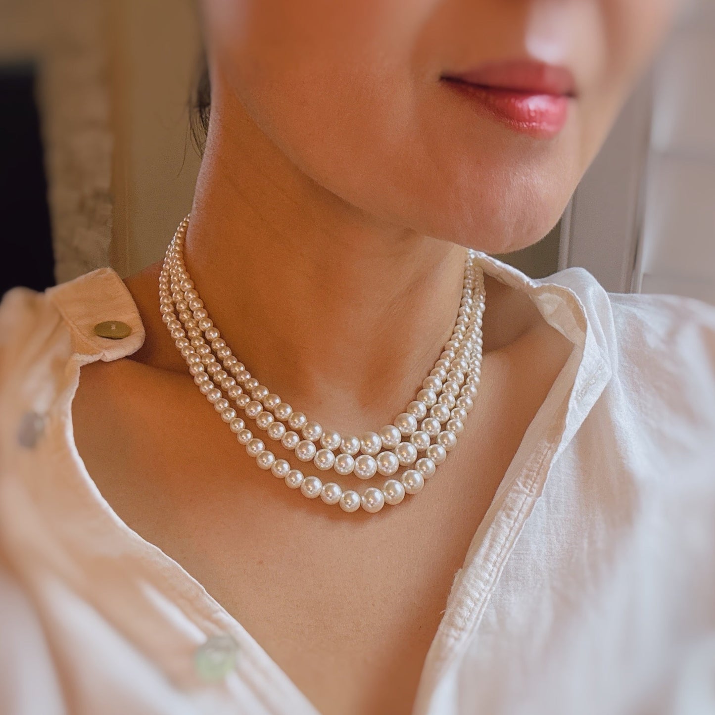 Perfect Pearl Strands Necklace by Ellisonyoung.com