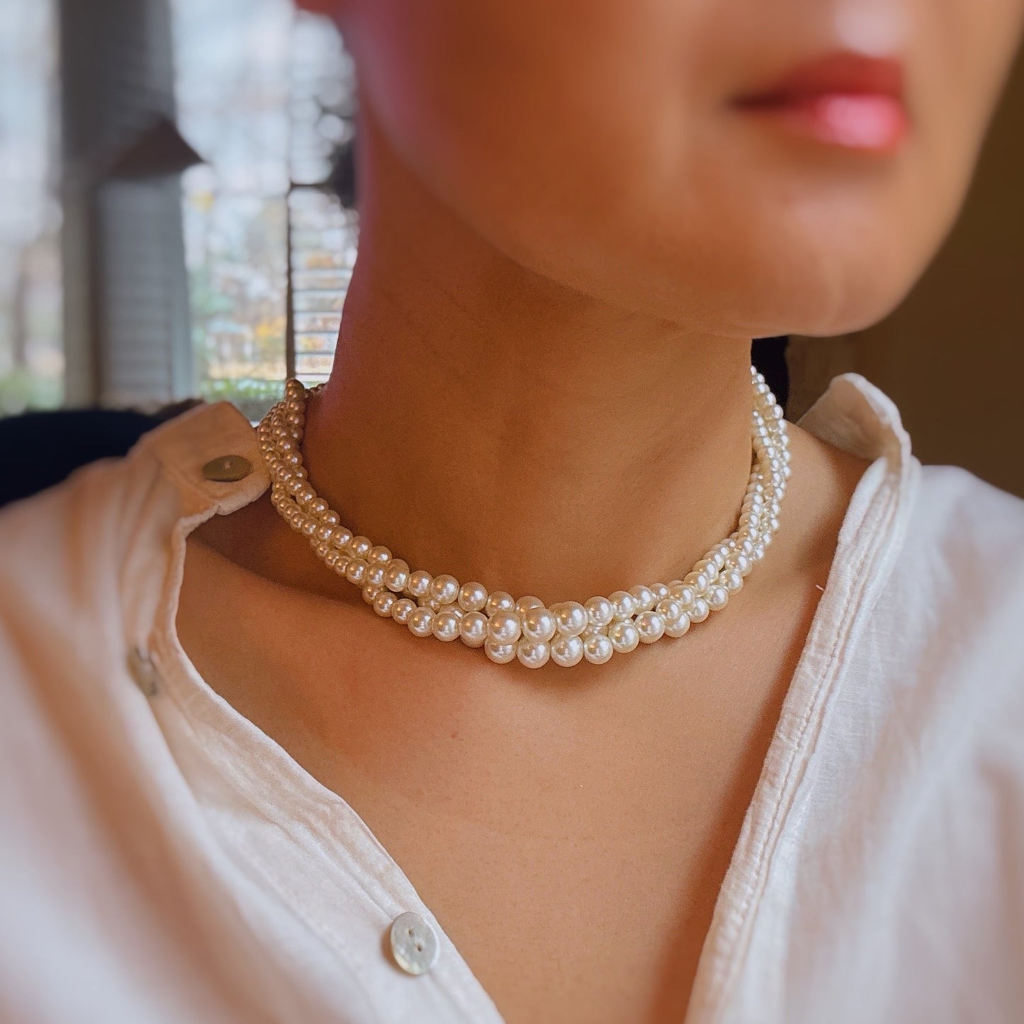 Perfect Pearl Strands Necklace by Ellisonyoung.com