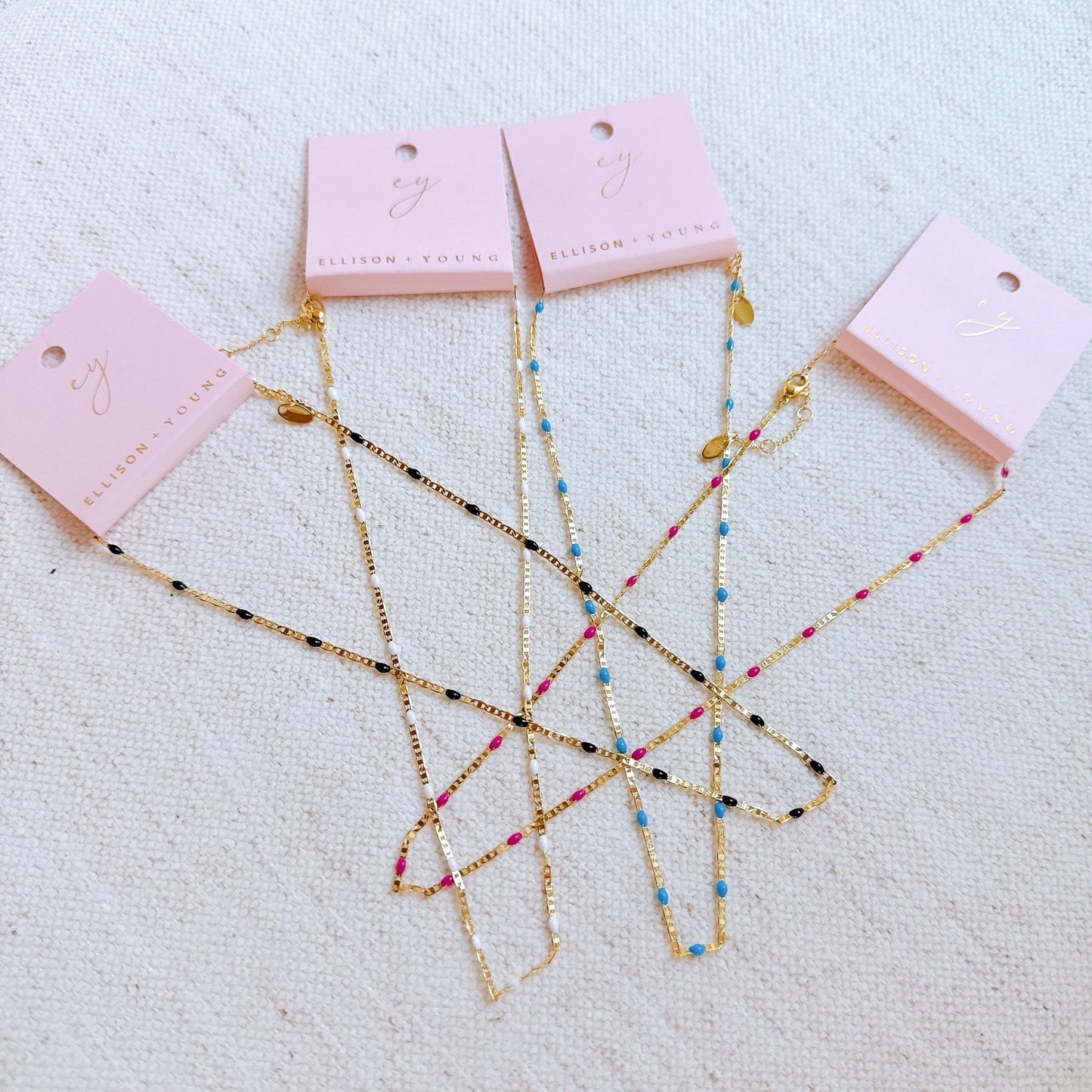 Color Pop Enamel Chain Necklace by Ellisonyoung.com