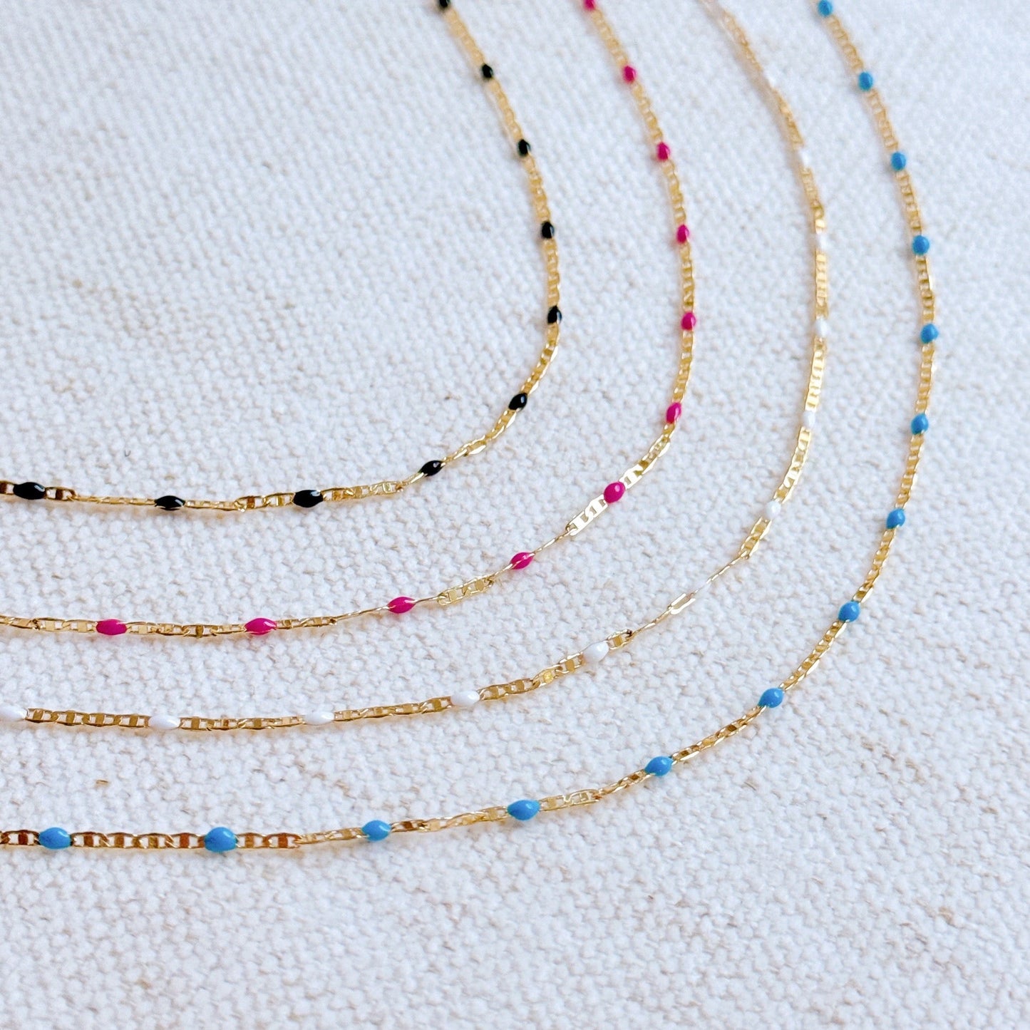 Color Pop Enamel Chain Necklace by Ellisonyoung.com