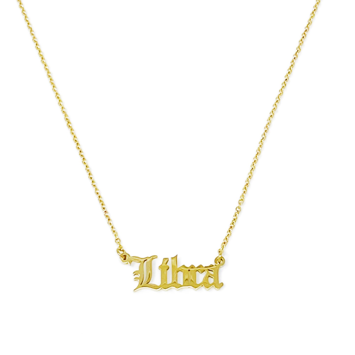 Old English Zodiac Necklace by Ellisonyoung.com